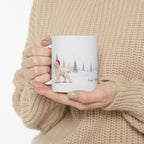 Custom Goldendoodle Cream  Christmas Santa Hat Mug