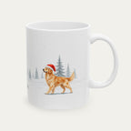 Custom Golden Retriever Golden Christmas Santa Hat Mug