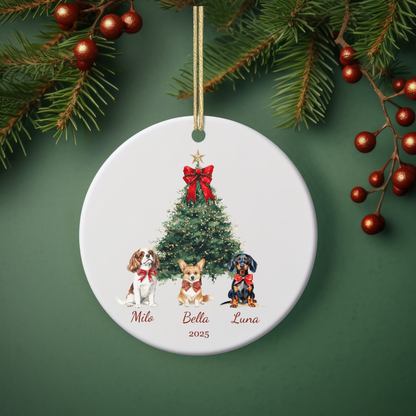 Custom Christmas Dog Ornament