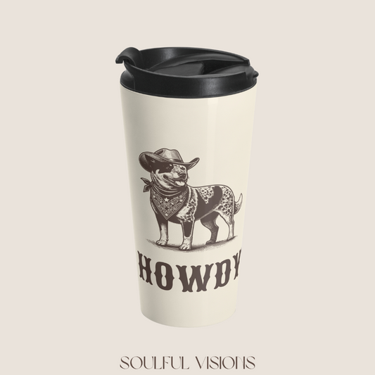 Howdy Australian Cattle Stainless Steel Travel Mug
