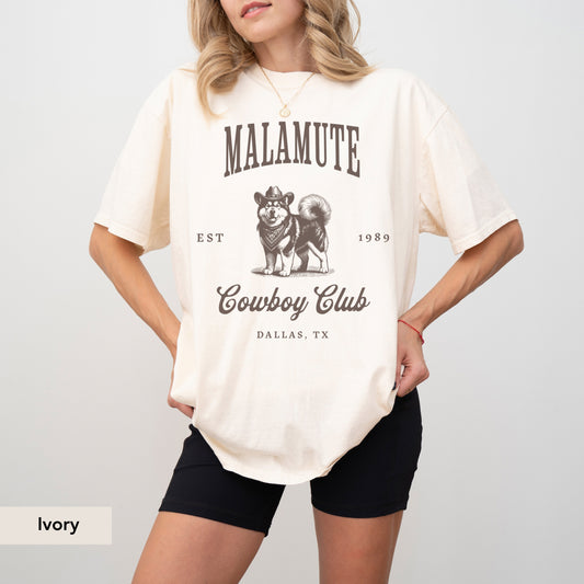 Alaskan Malamute Cowboy Club Shirt