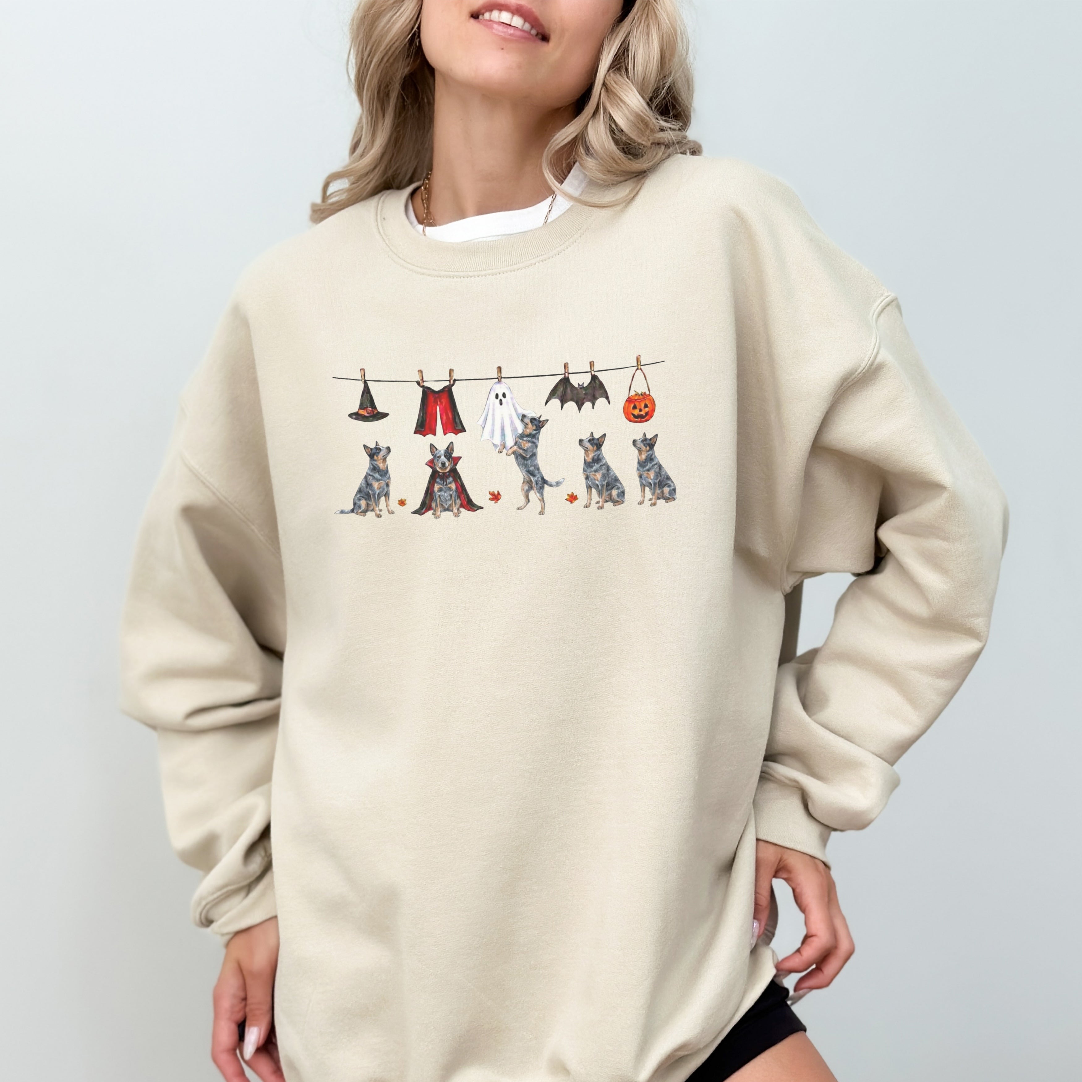 Australian Cattle Blue Halloween Sweatshirt