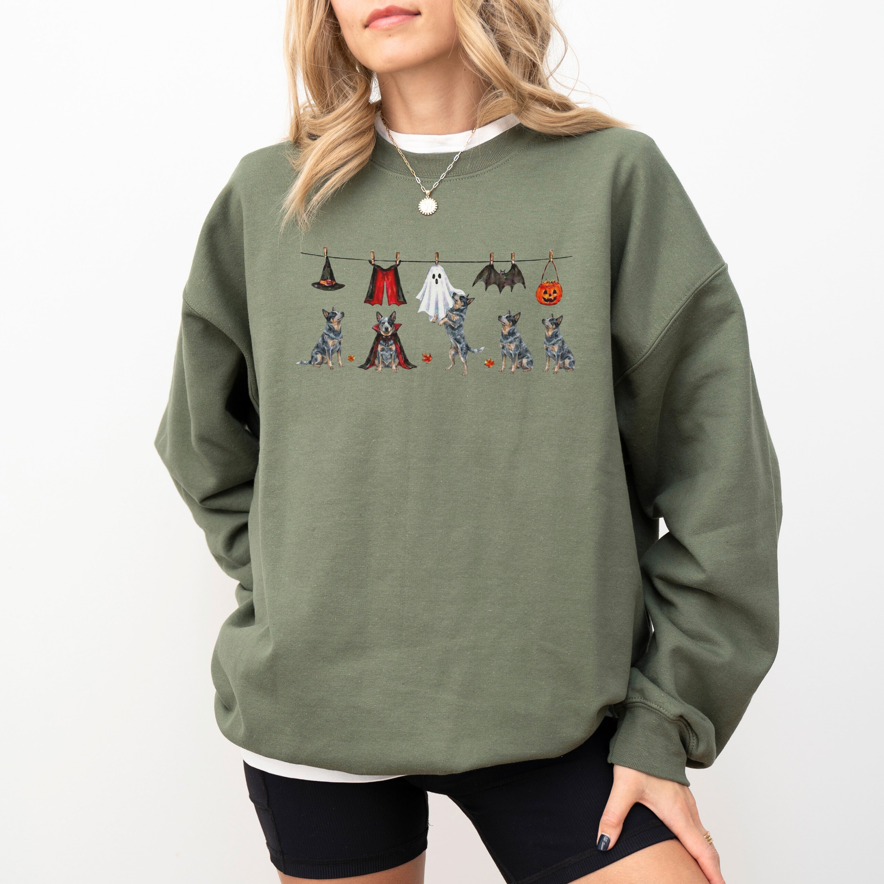 Australian Cattle Blue Halloween Sweatshirt