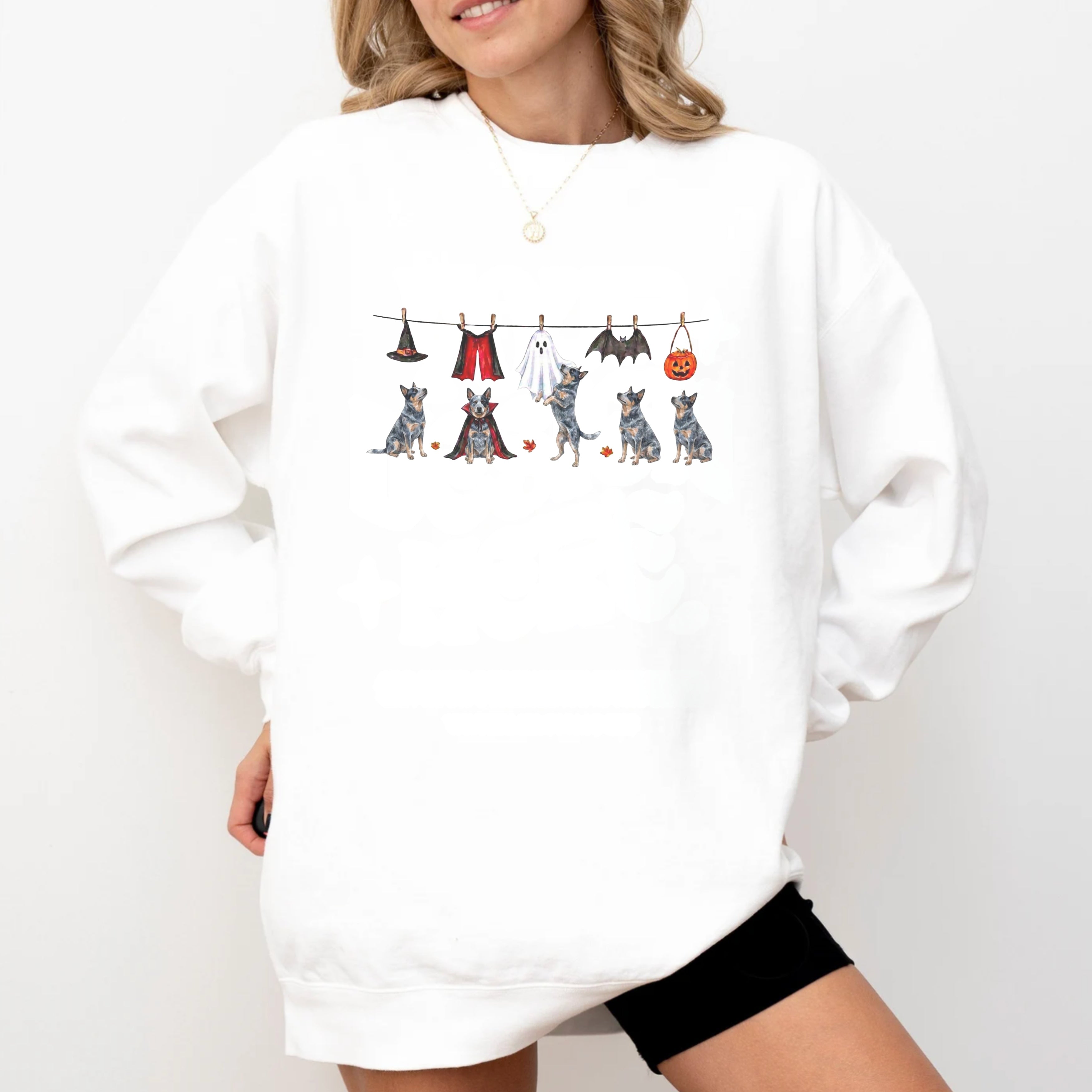 Australian Cattle Blue Halloween Sweatshirt
