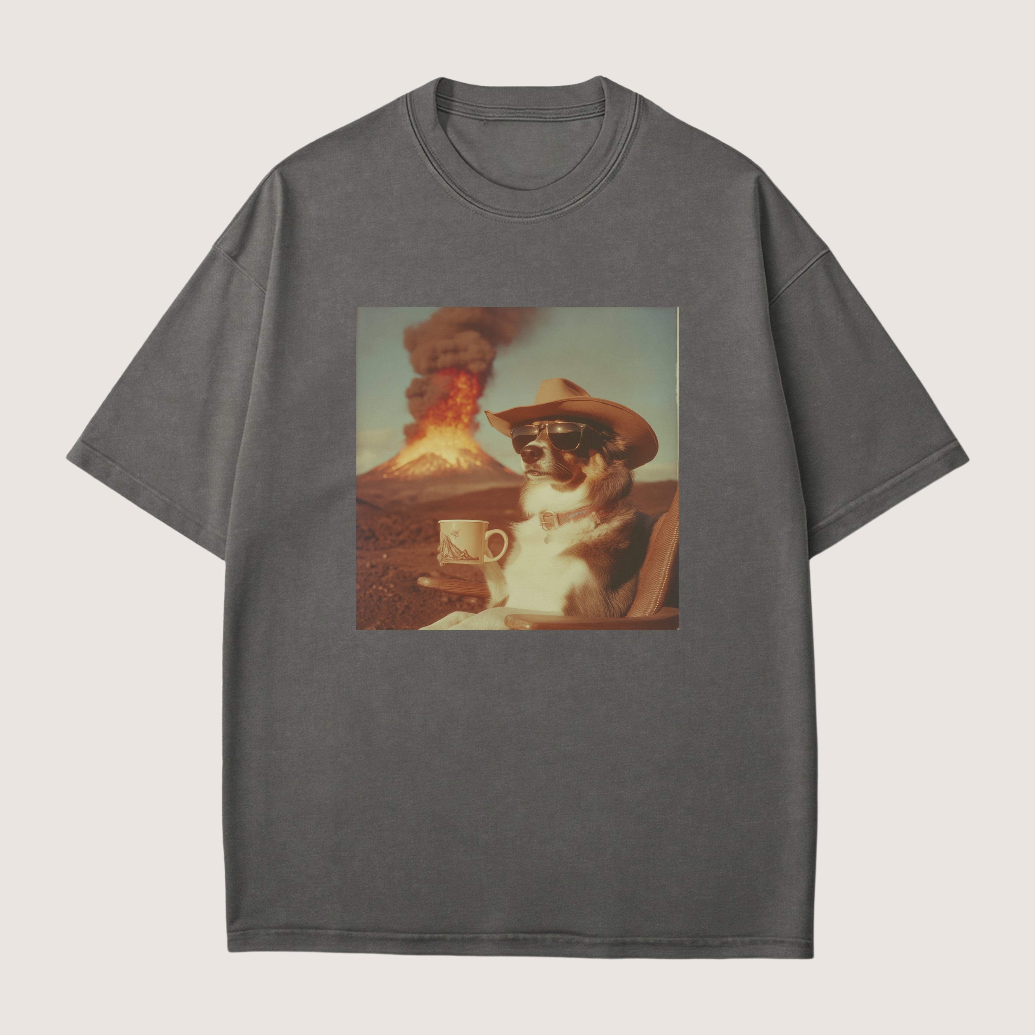 Australian Shepherd Dog Volcano Shirt
