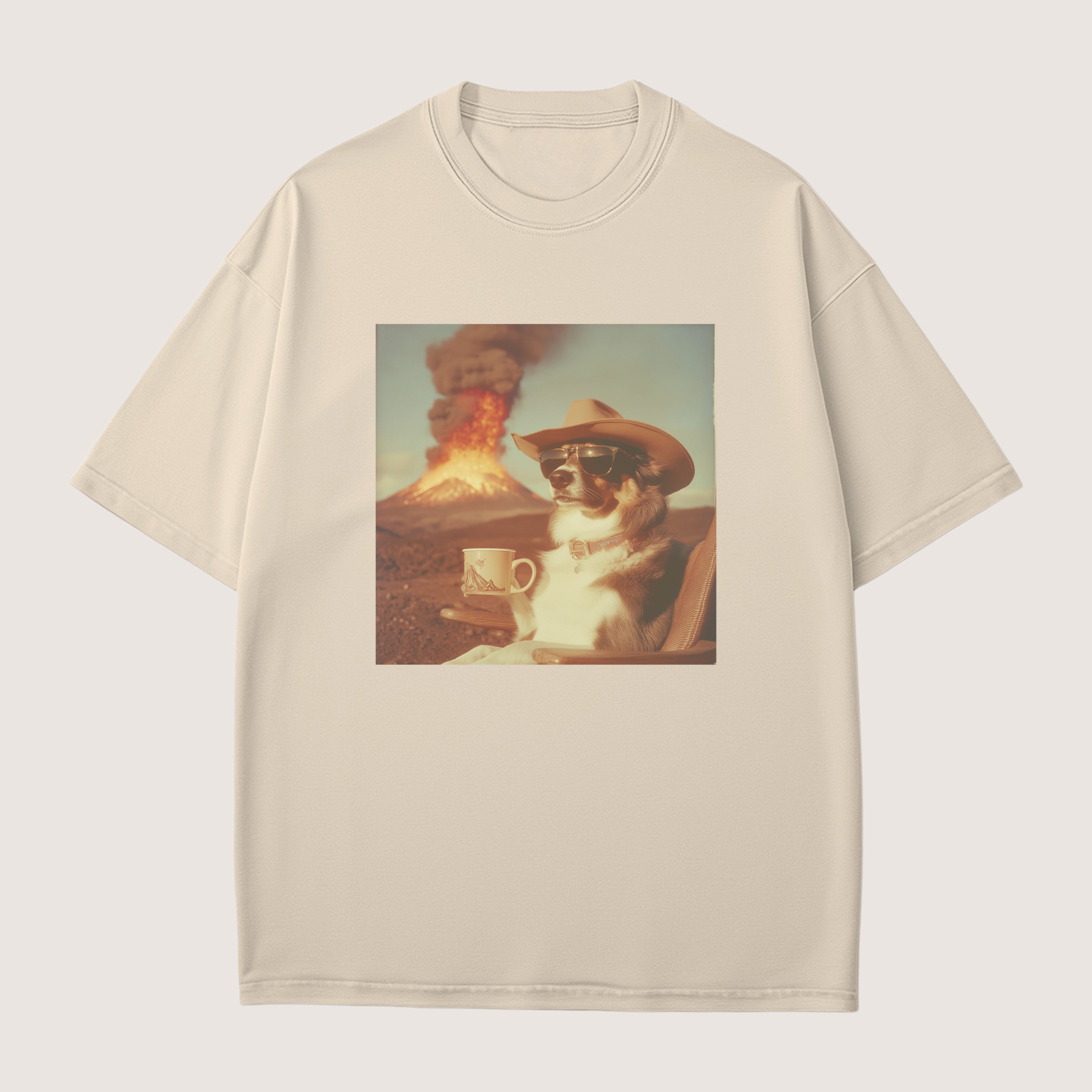 Australian Shepherd Dog Volcano Shirt
