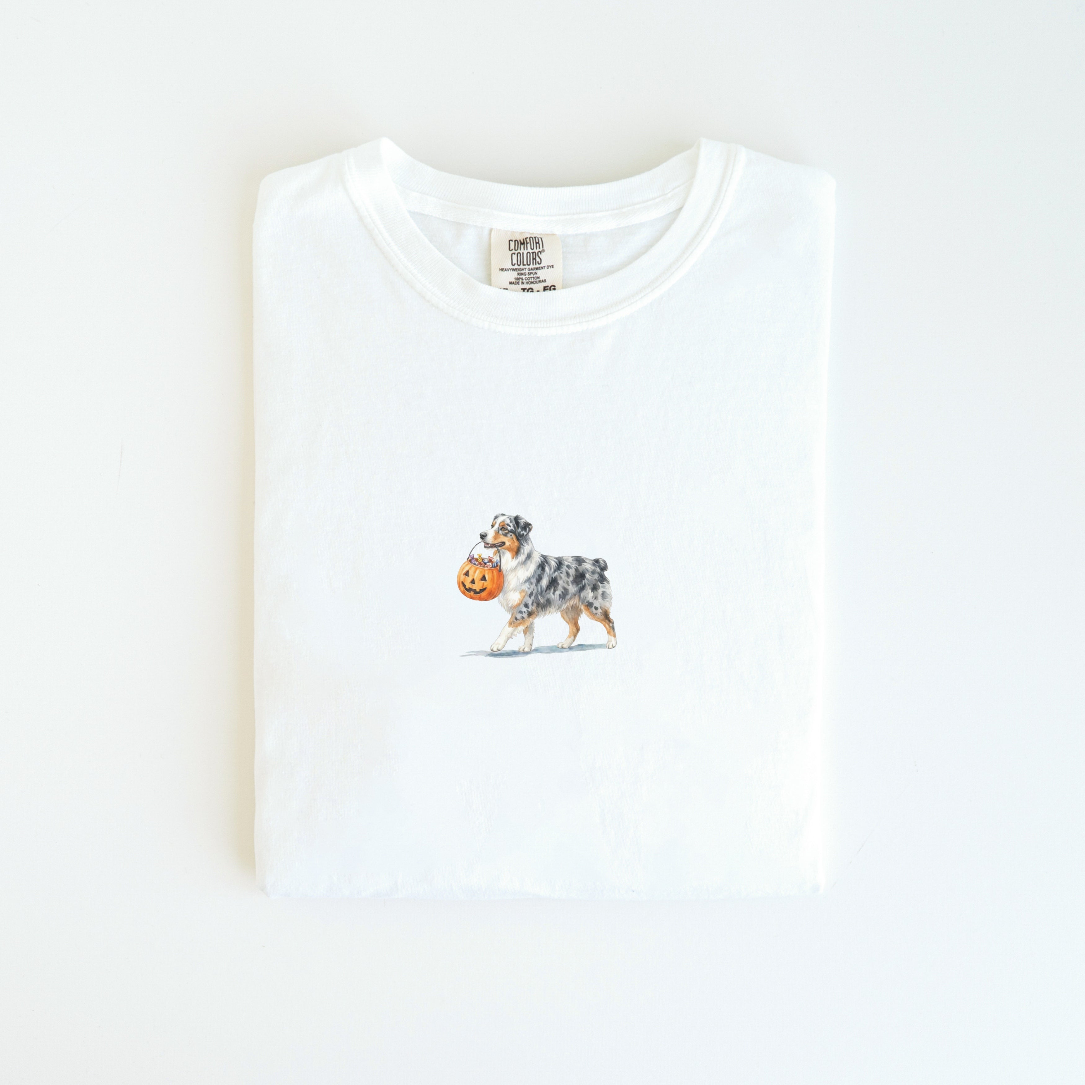 Australian Shepherd Blue Merle Halloween T-shirt