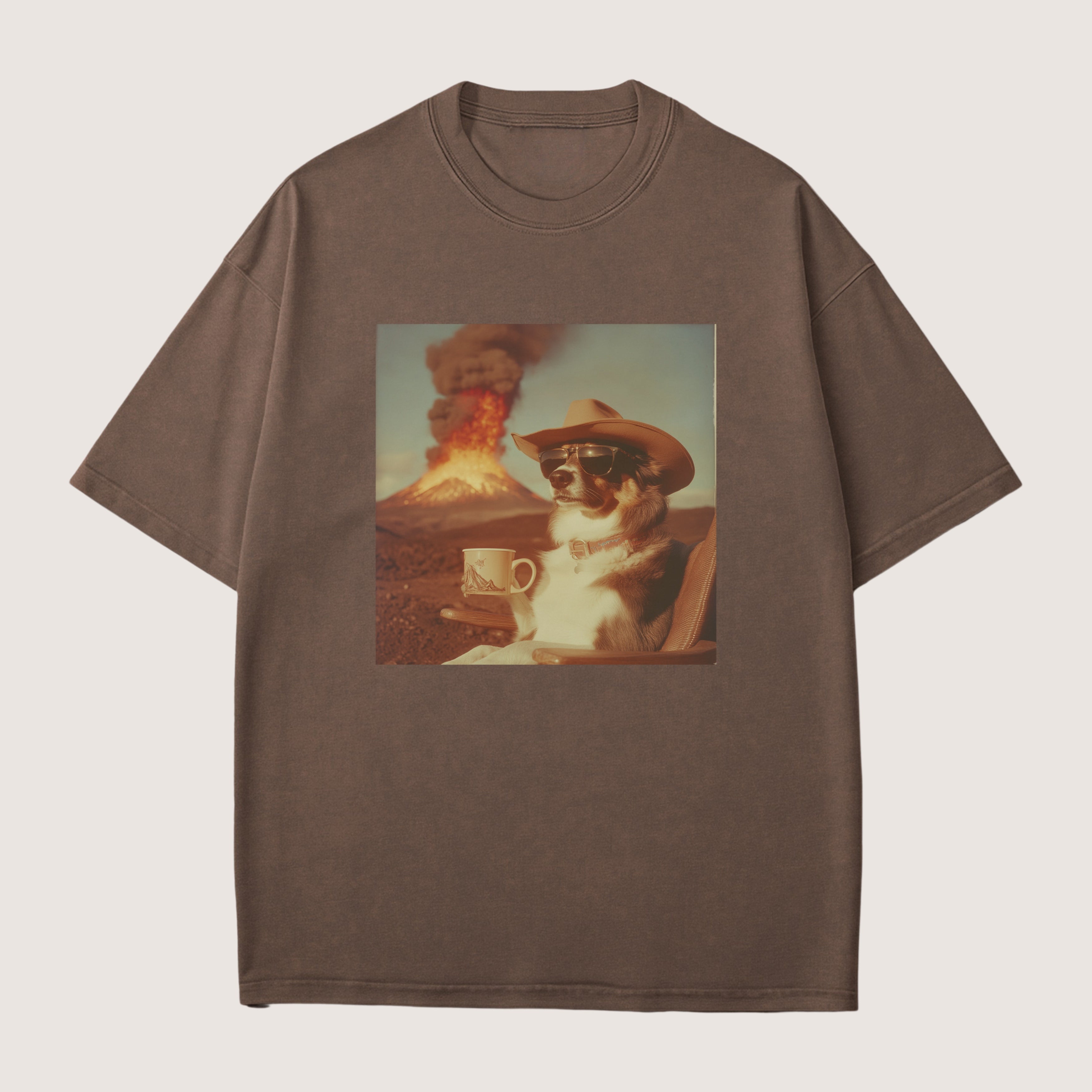 Australian Shepherd Dog Volcano Shirt