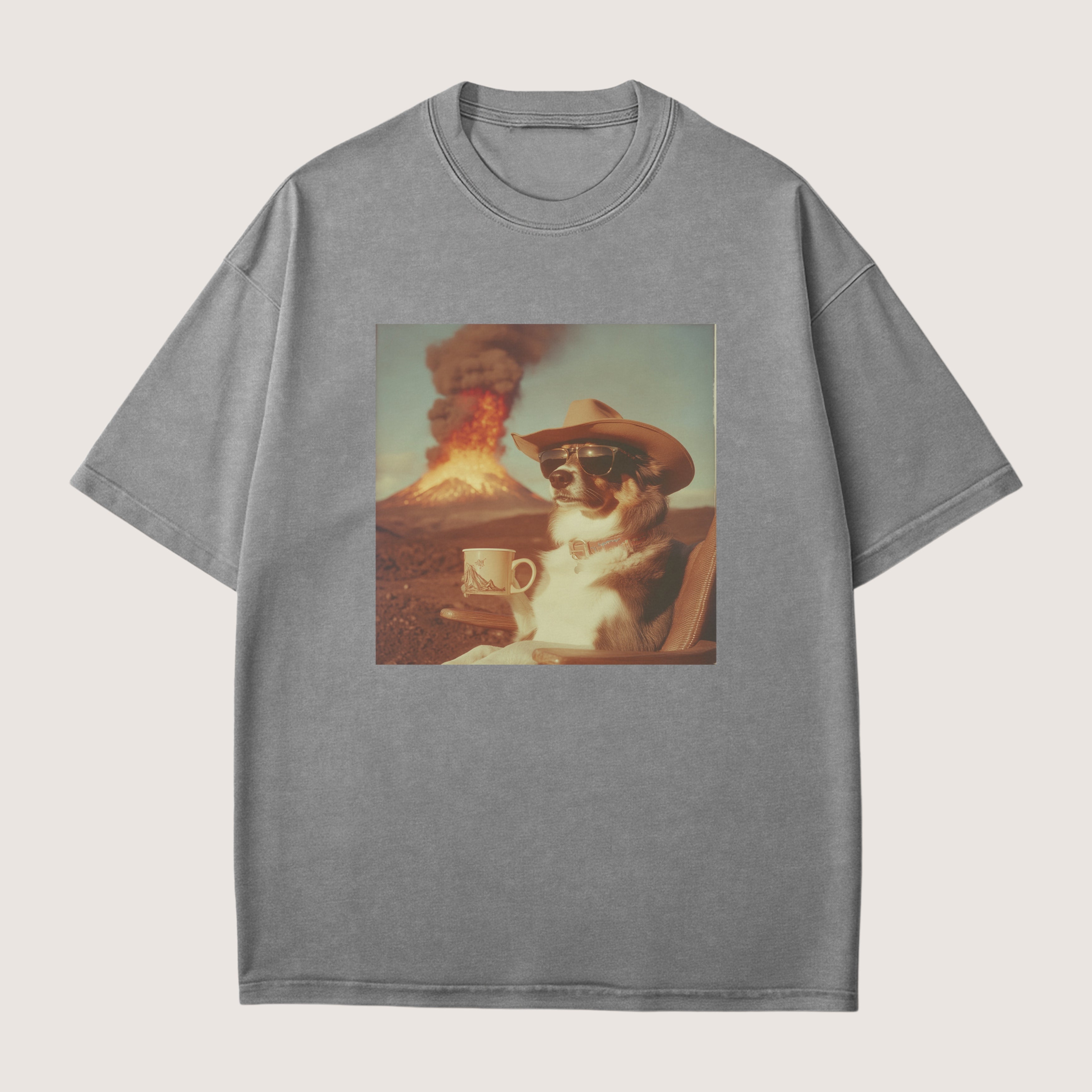 Australian Shepherd Dog Volcano Shirt