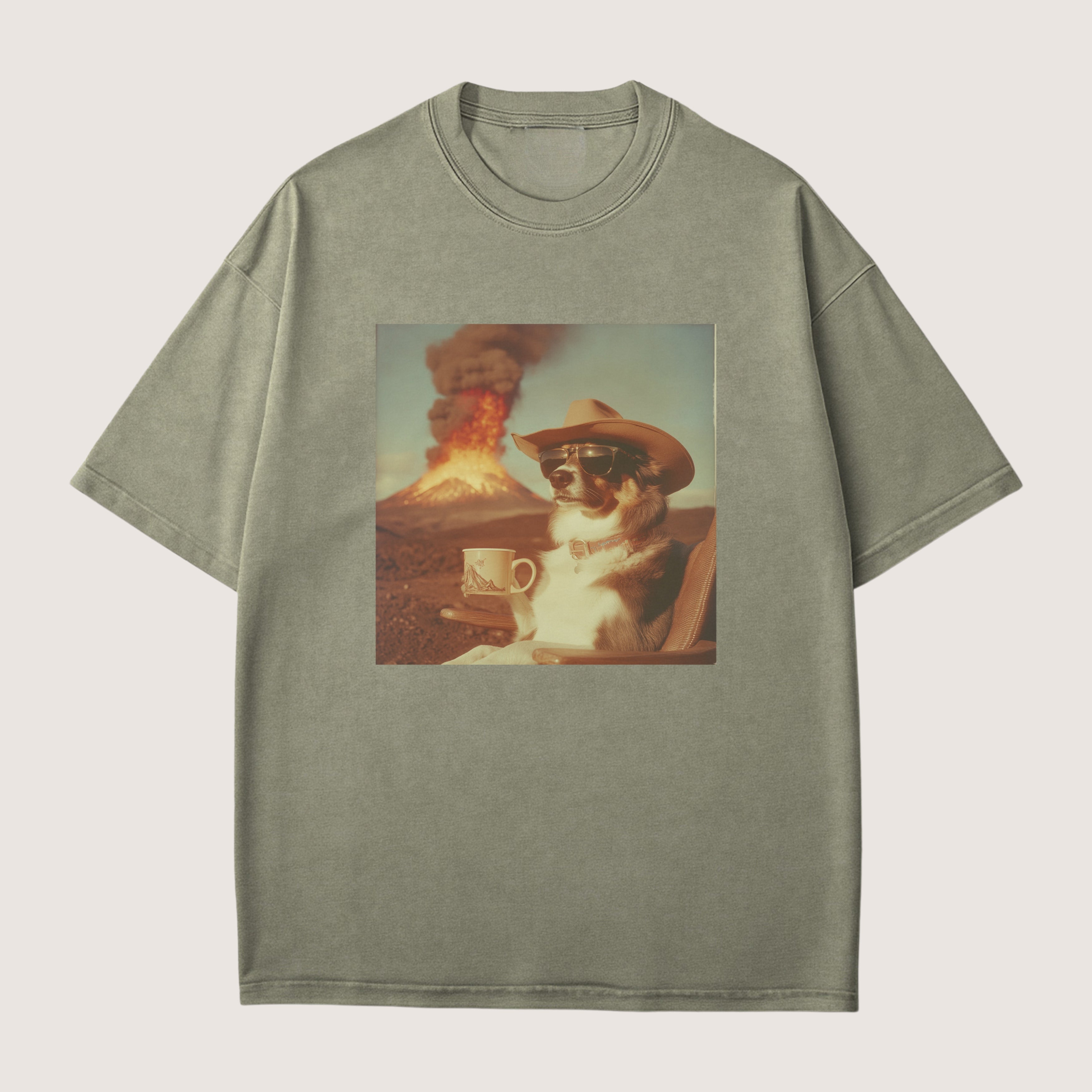 Australian Shepherd Dog Volcano Shirt