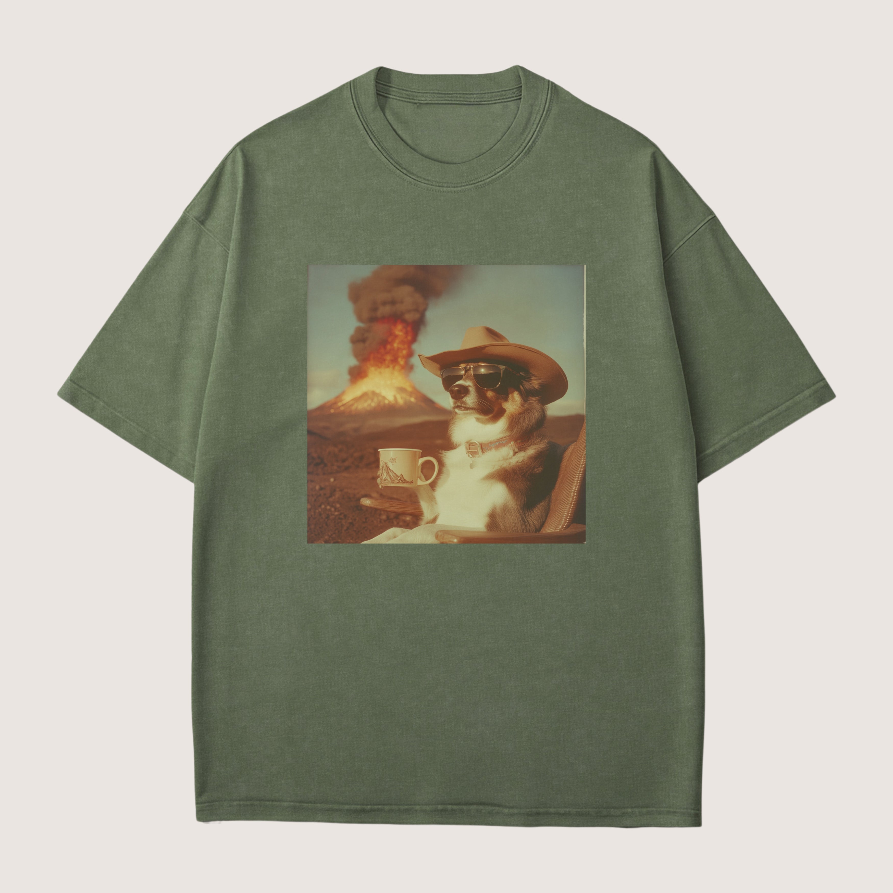 Australian Shepherd Dog Volcano Shirt
