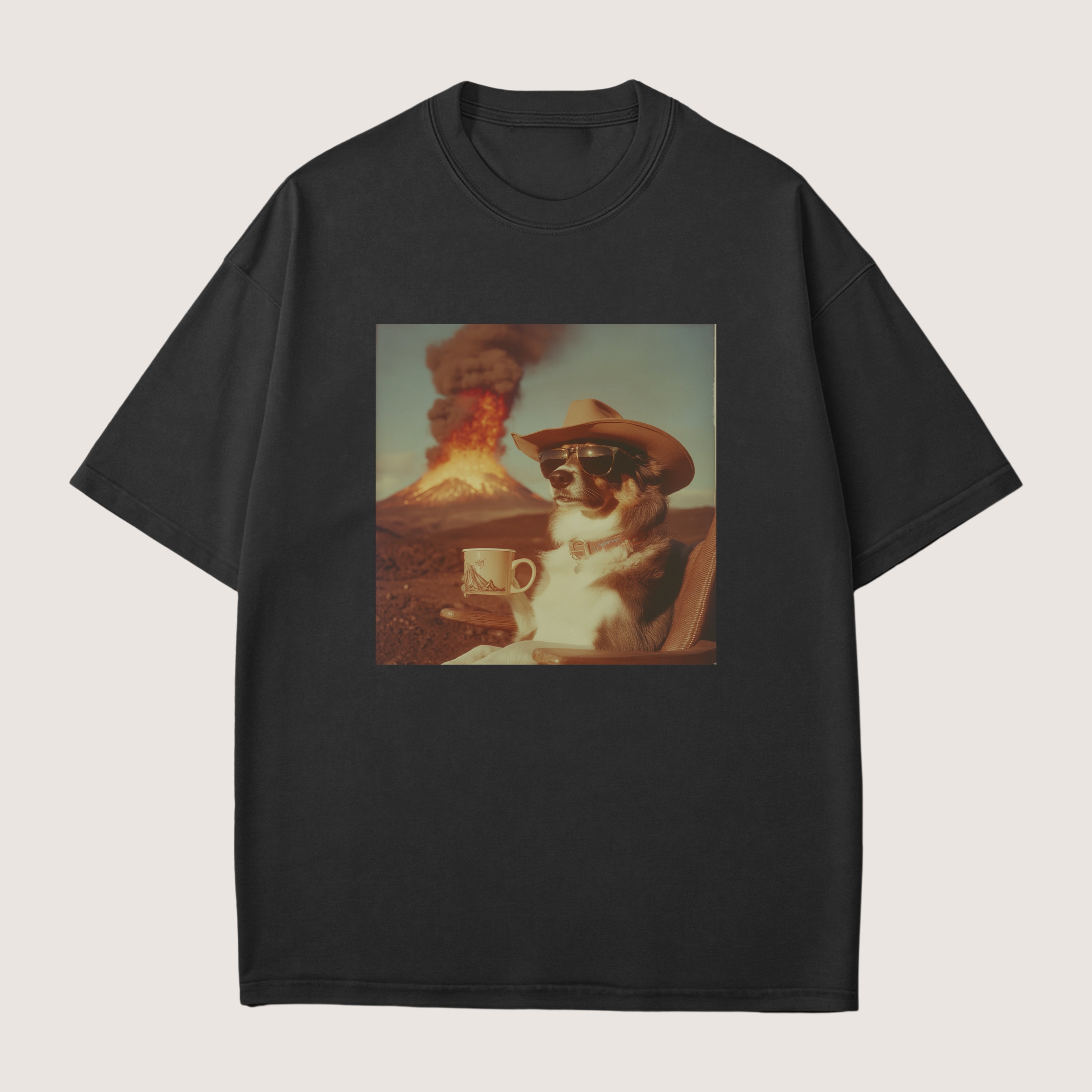 Australian Shepherd Dog Volcano Shirt