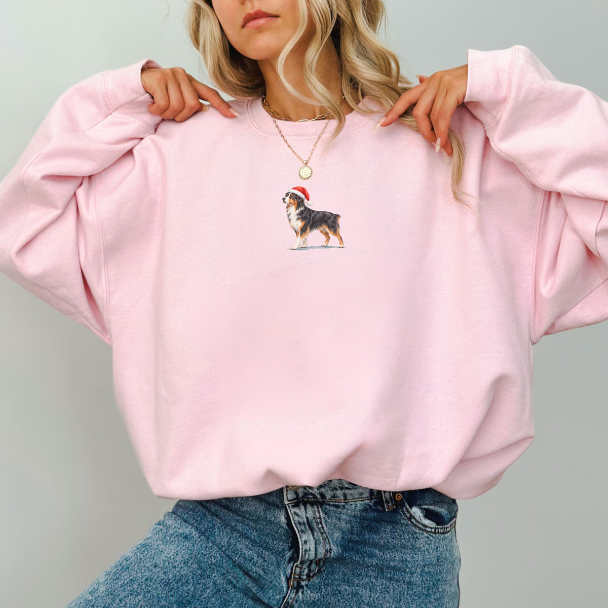 Autralian shepherd black tricolor Christmas Sweatshirt