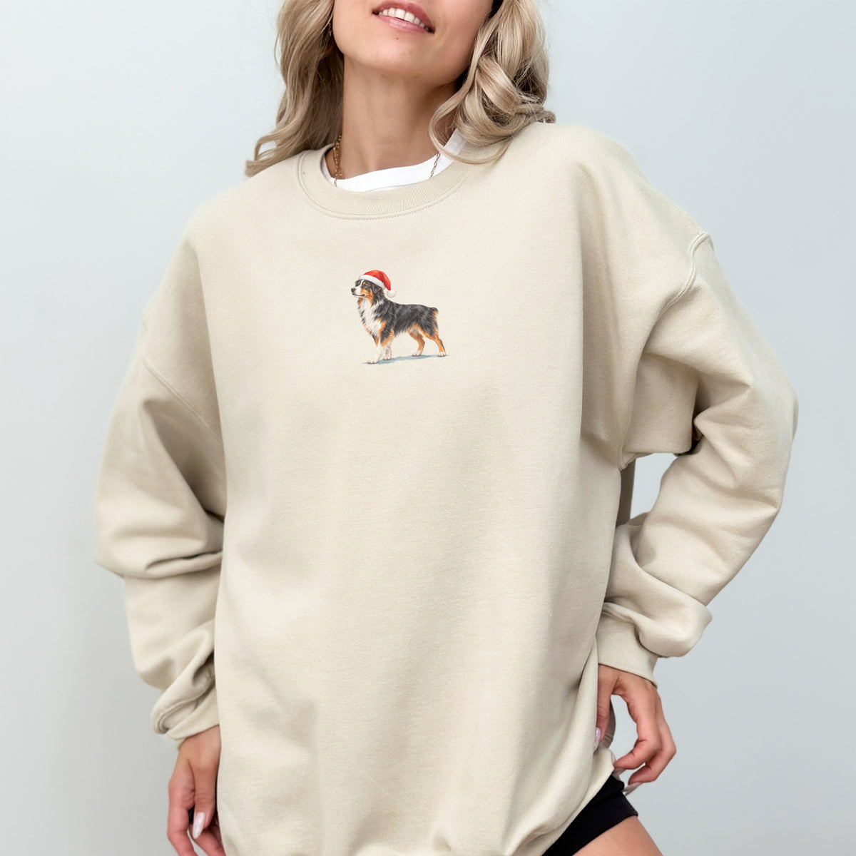 Autralian shepherd black tricolor Christmas Sweatshirt