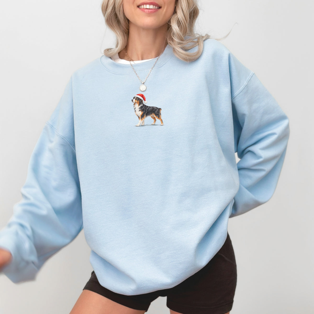 Autralian shepherd black tricolor Christmas Sweatshirt