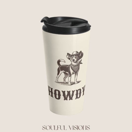 Howdy Basenji Stainless Steel Travel Mug