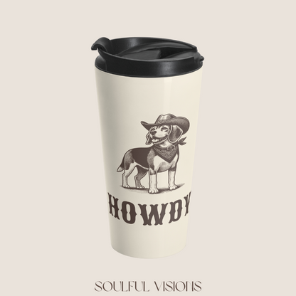 Howdy Beagle Stainless Steel Travel Mug