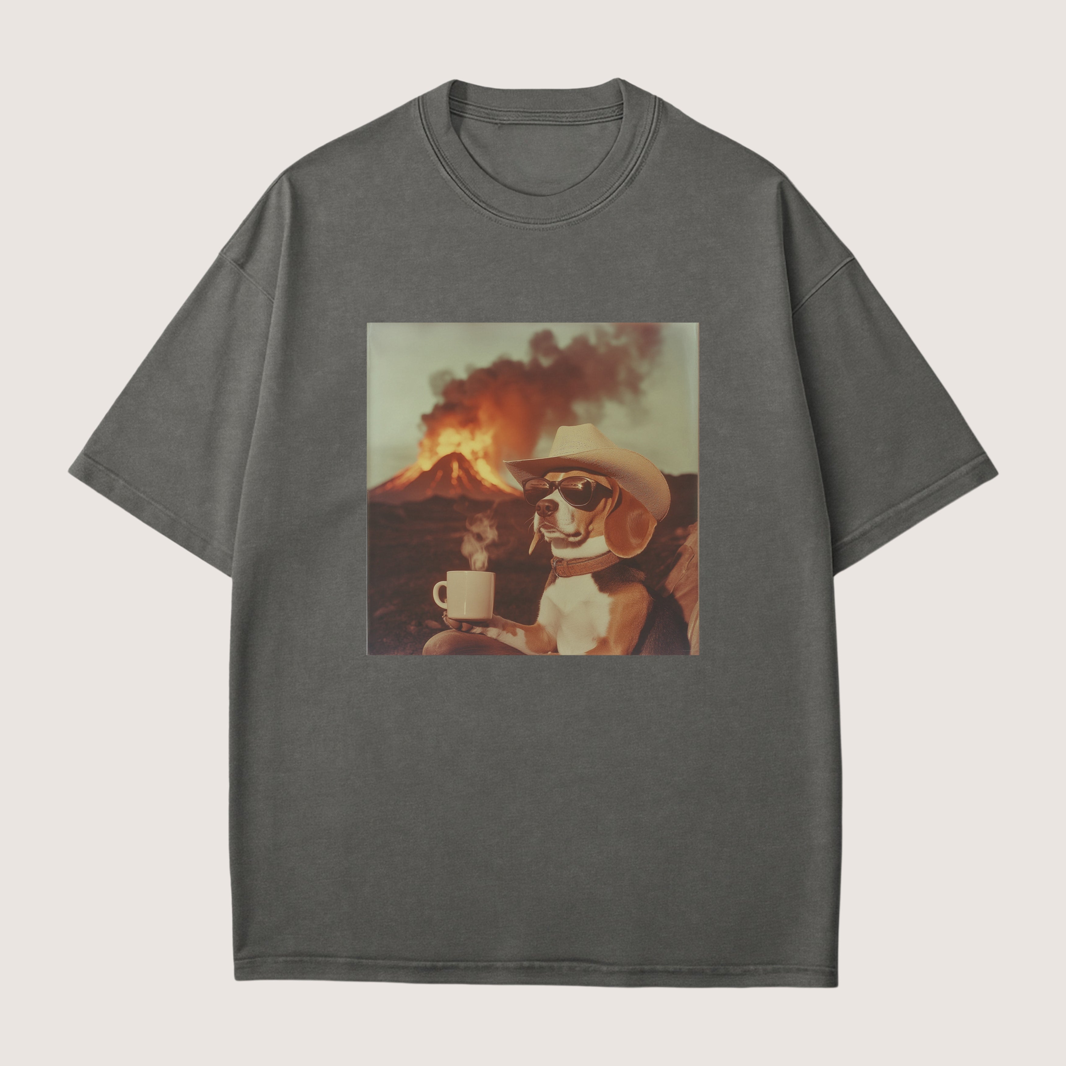 Beagle Dog Volcano Shirt