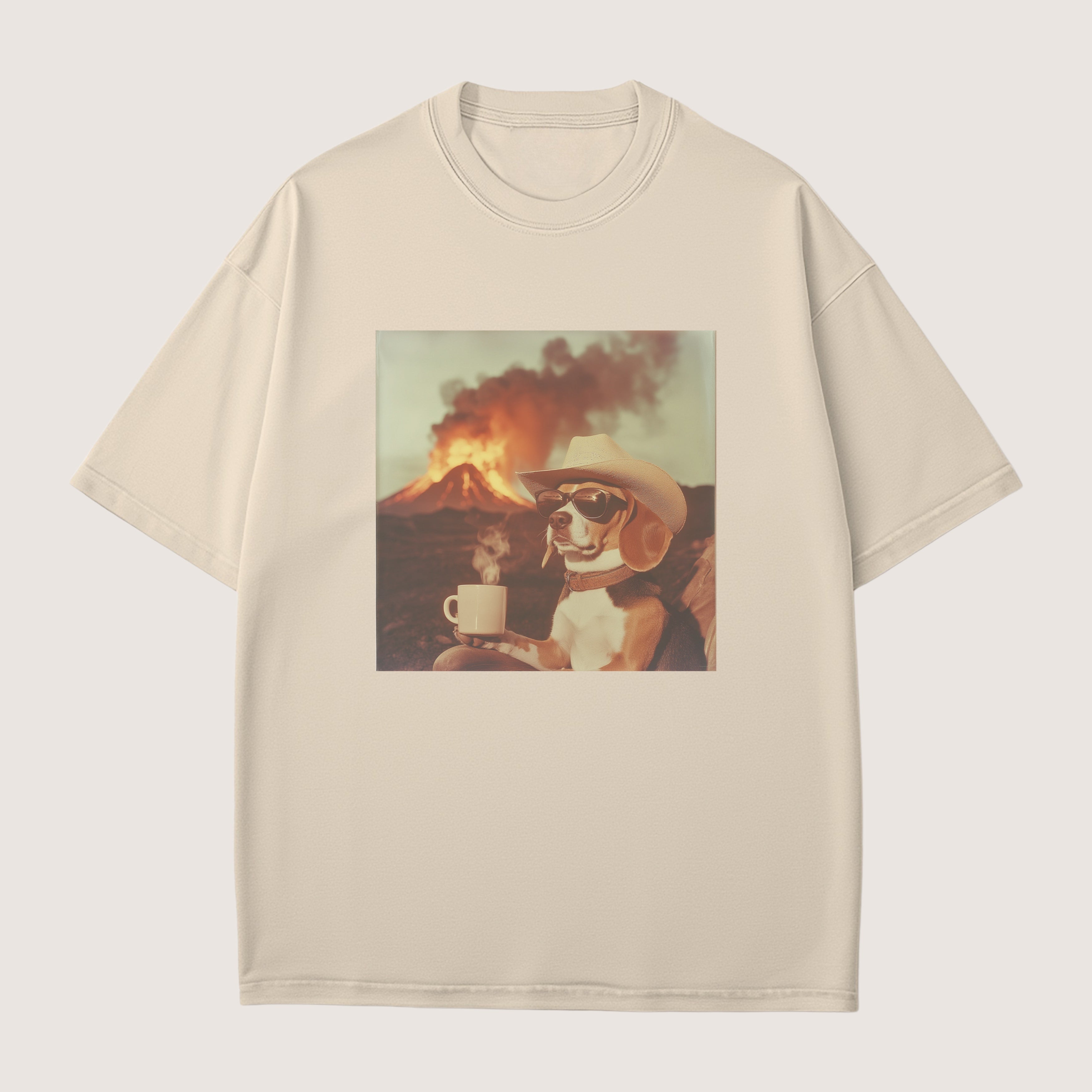 Beagle Dog Volcano Shirt