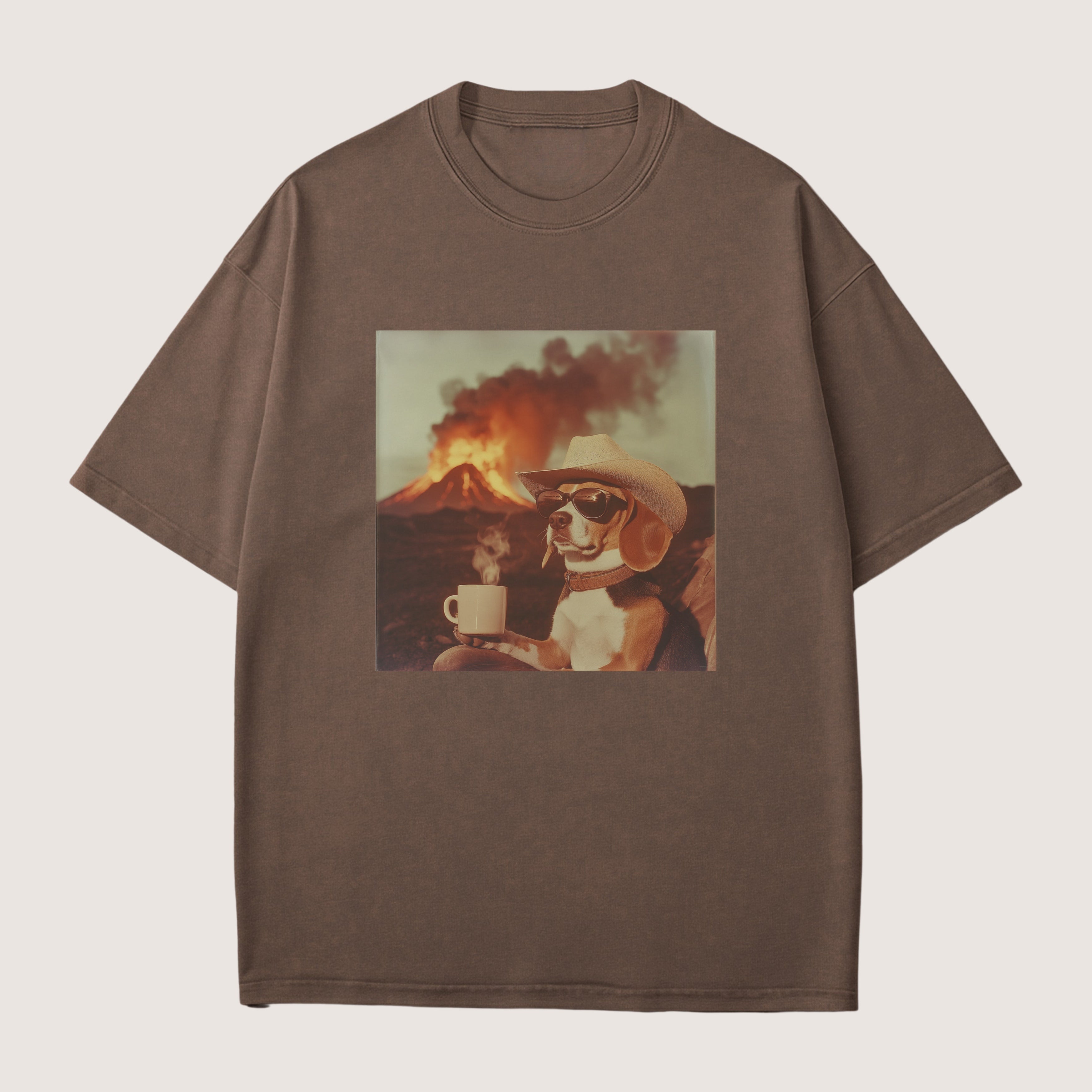 Beagle Dog Volcano Shirt