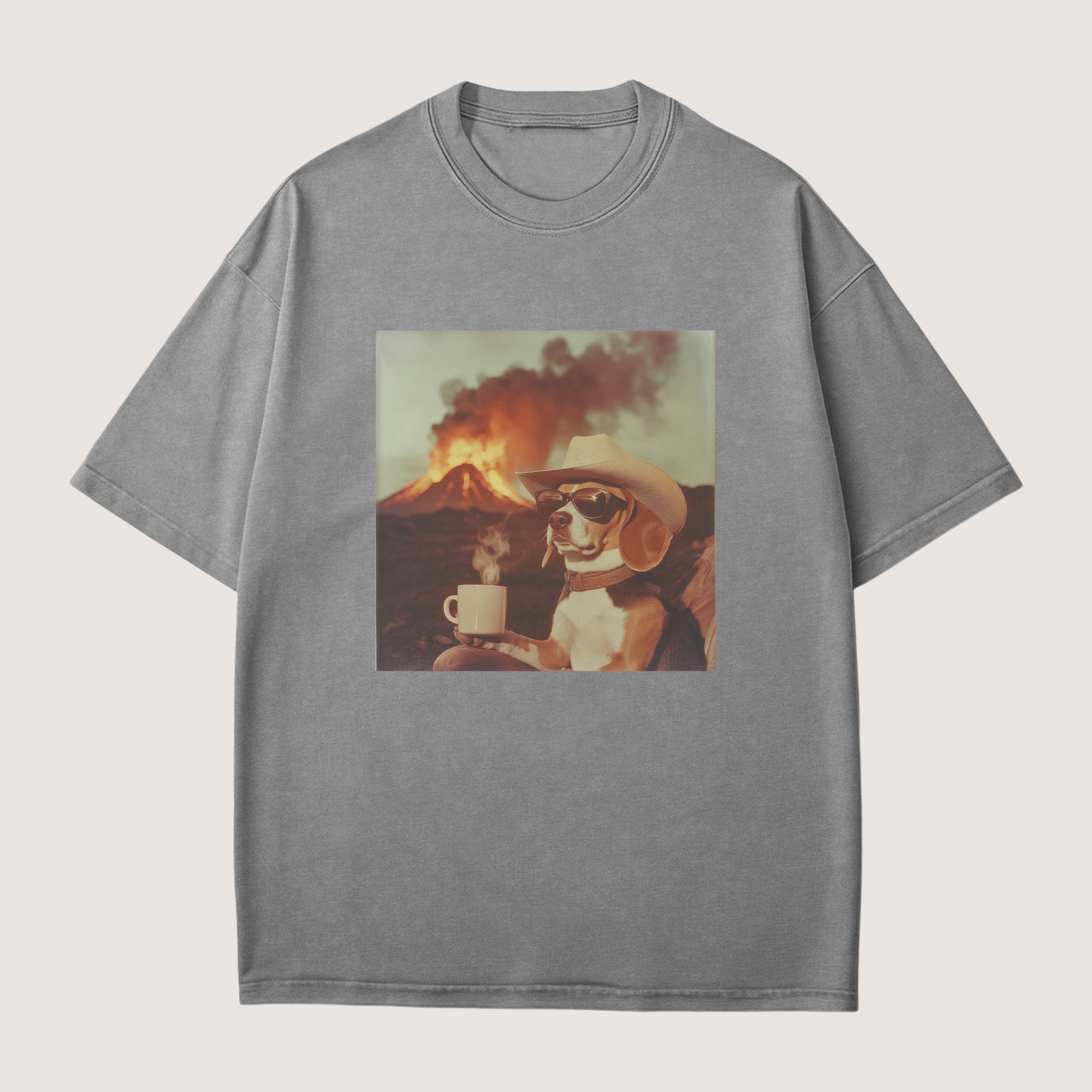 Beagle Dog Volcano Shirt