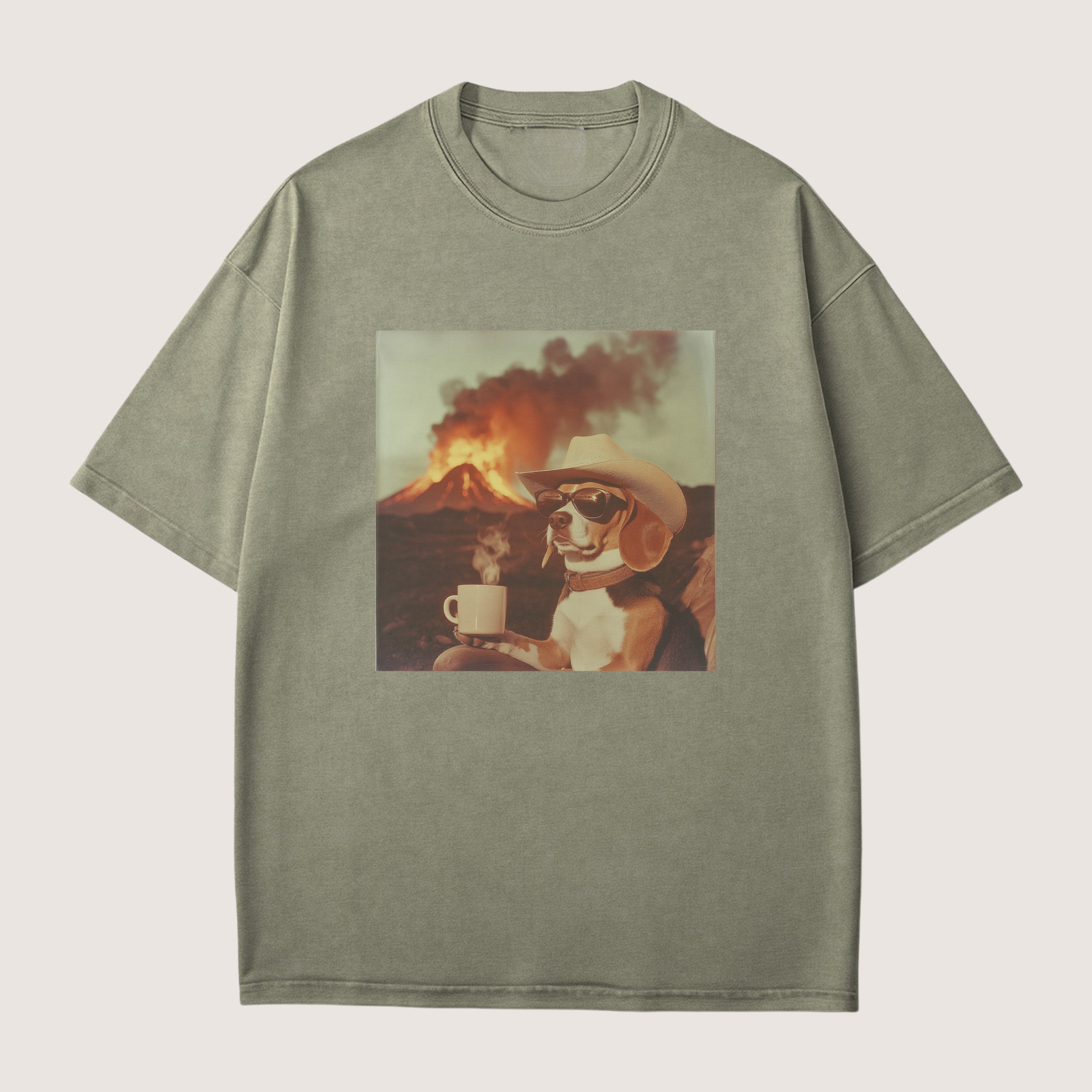 Beagle Dog Volcano Shirt