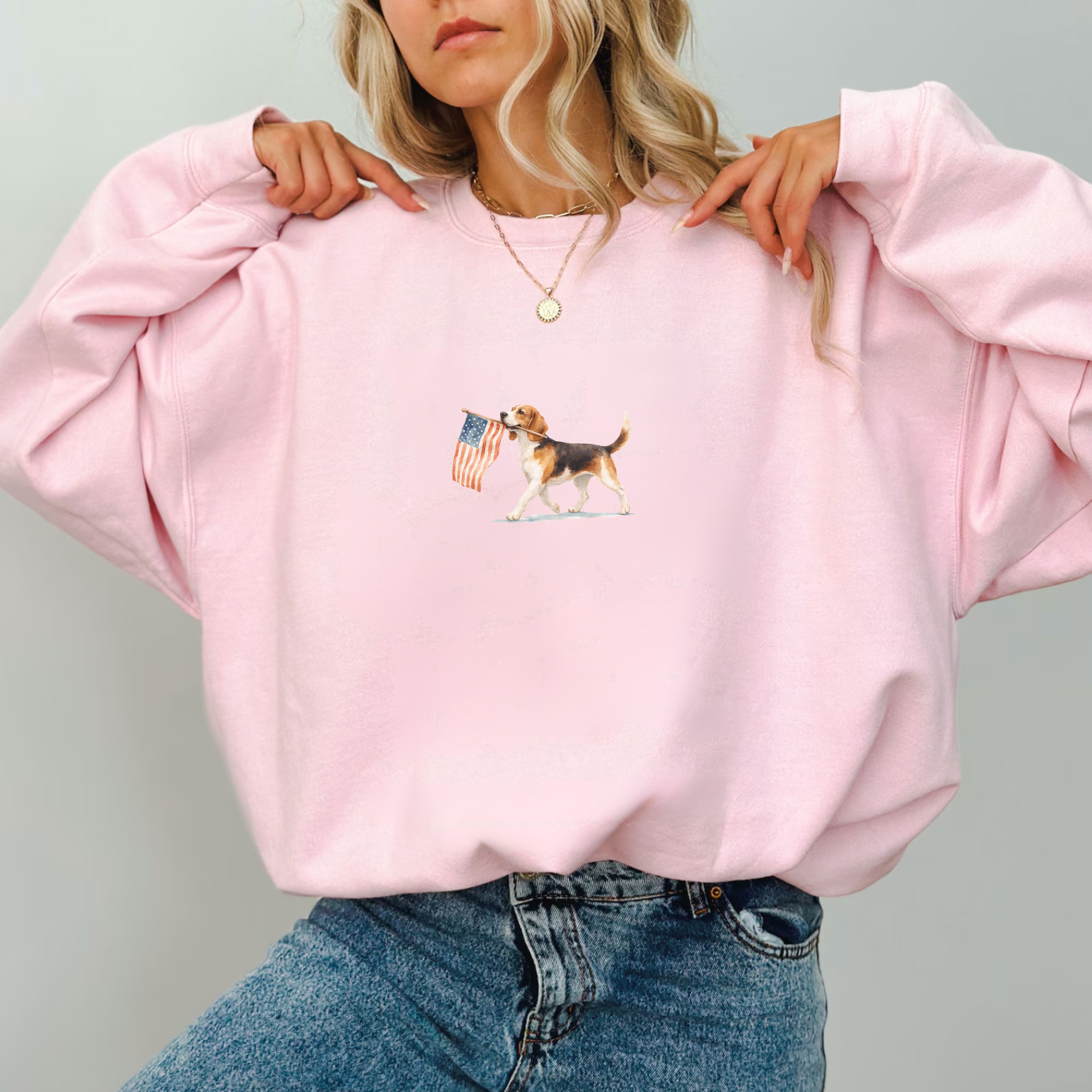Beagle US Flag Sweatshirt