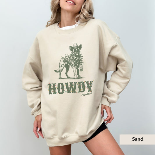 Belgian Malinois Howdy Christmas Sweatshirt