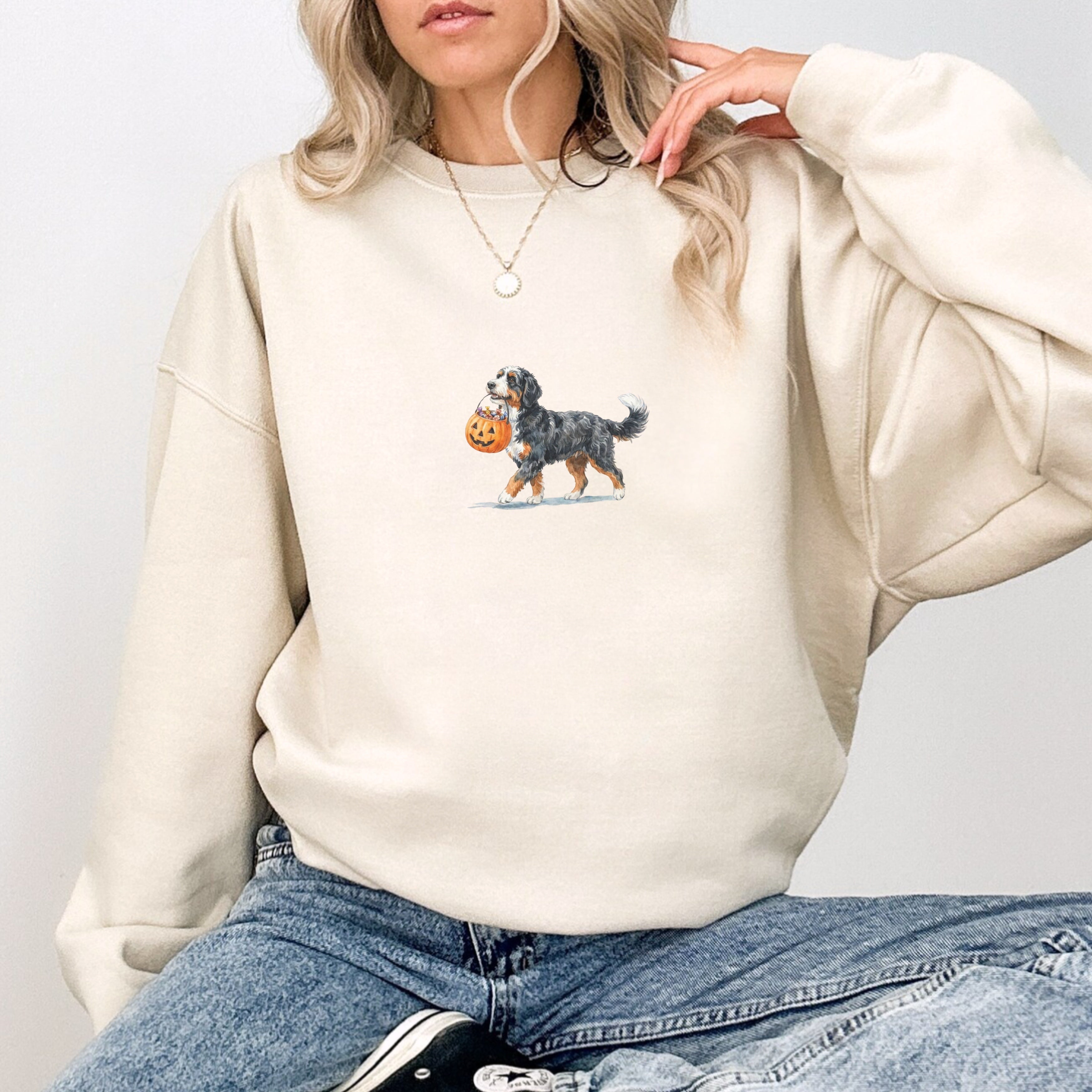 Bernedoodle Halloween Sweatshirt