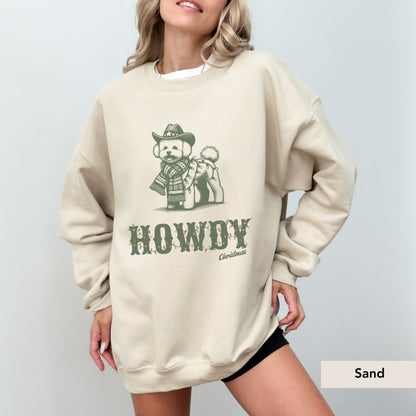 Bichon Fries Howdy Christmas Sweatshirt