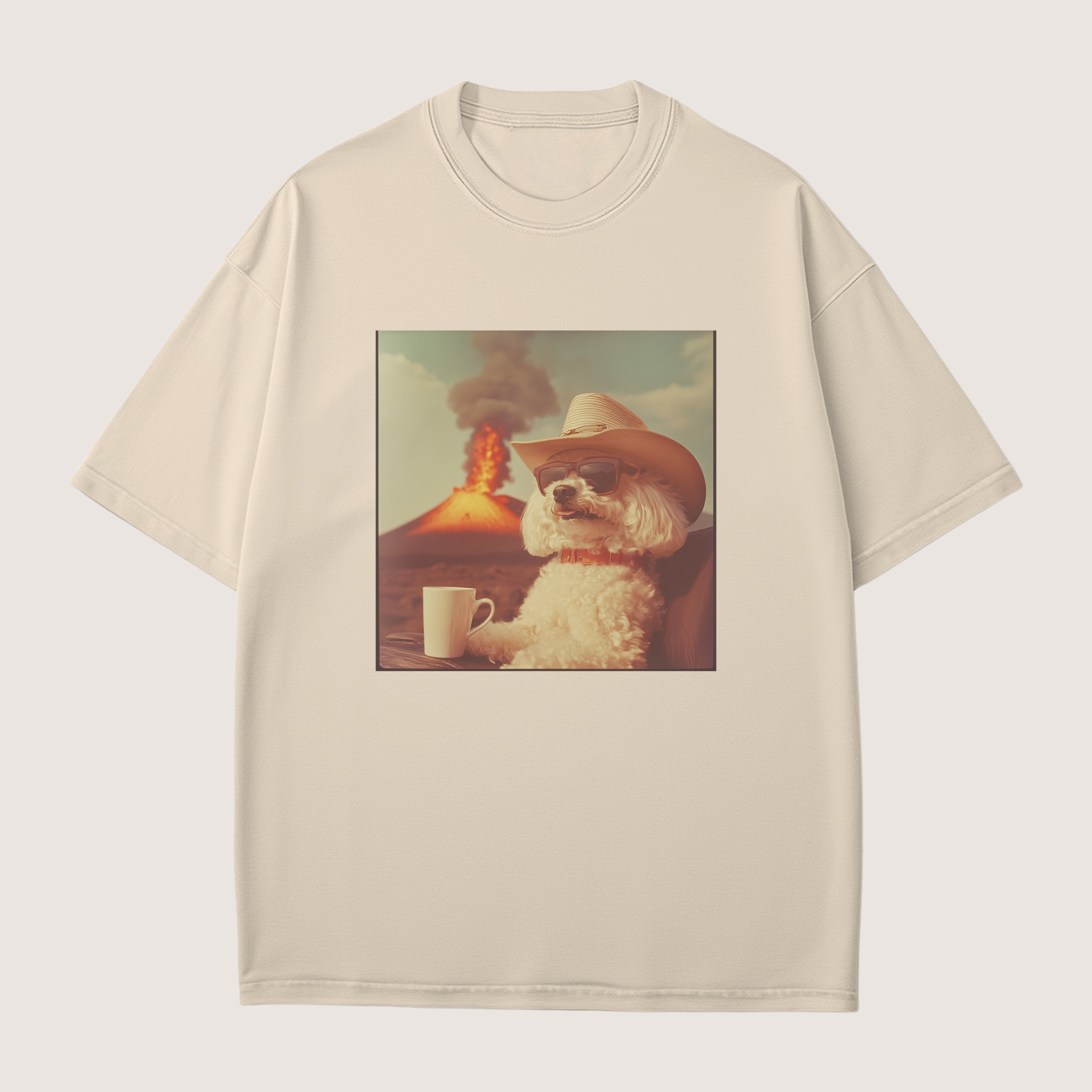 Bichon Frise Dog Volcano Shirt