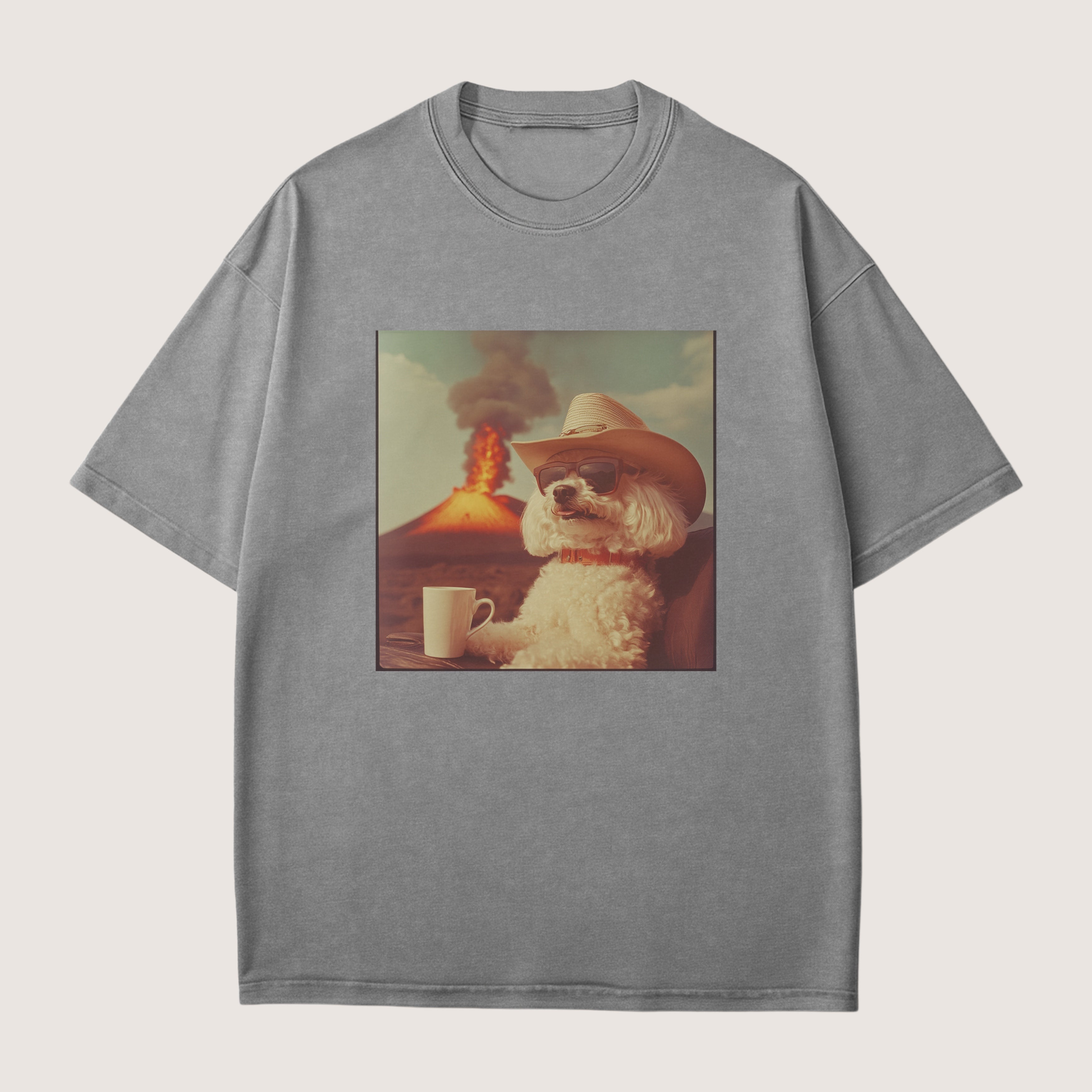 Bichon Frise Dog Volcano Shirt