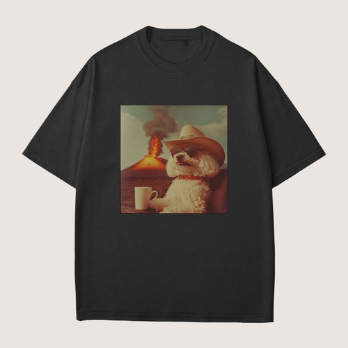 Bichon Frise Dog Volcano Shirt