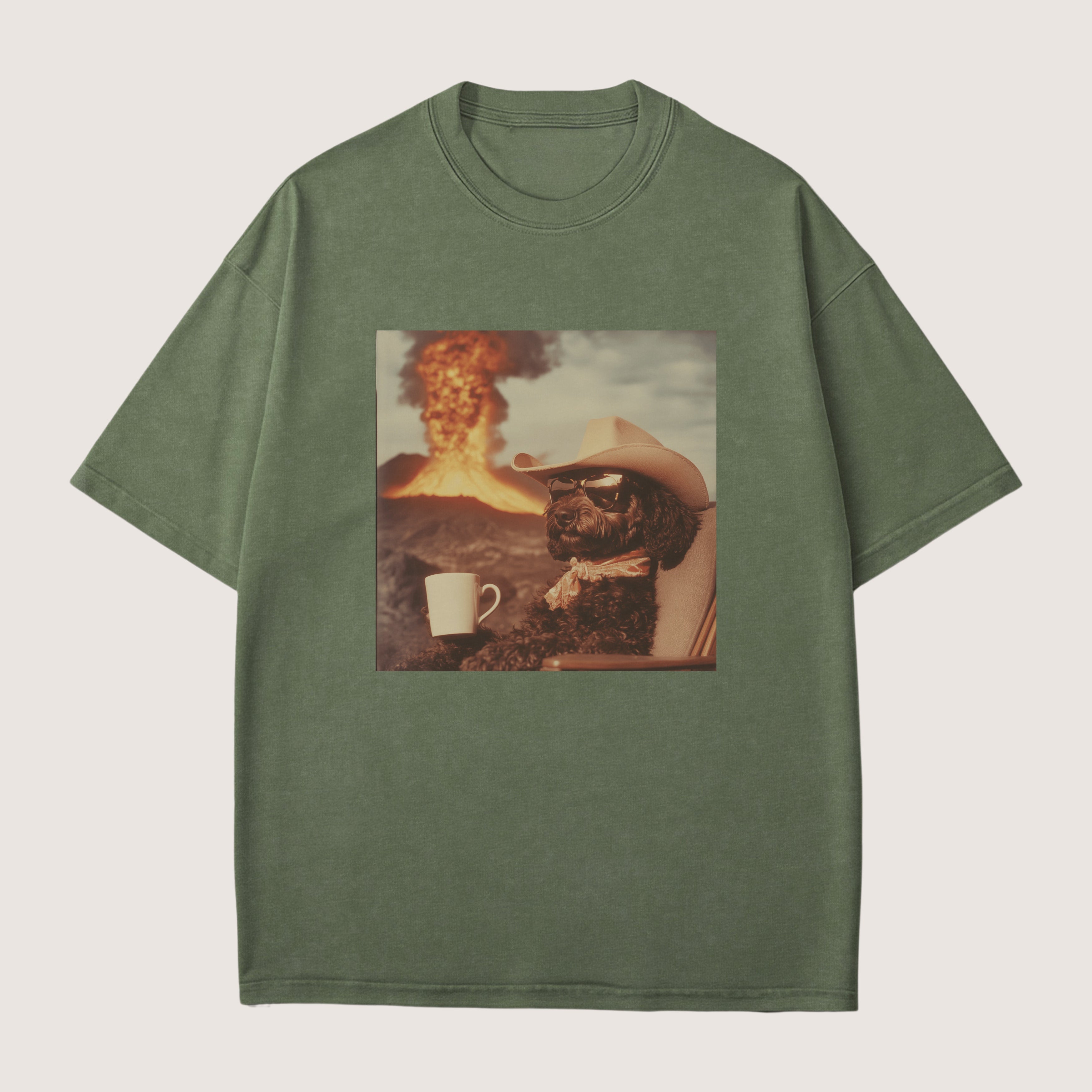 Black Goldendoodle Dog Volcano Shirt
