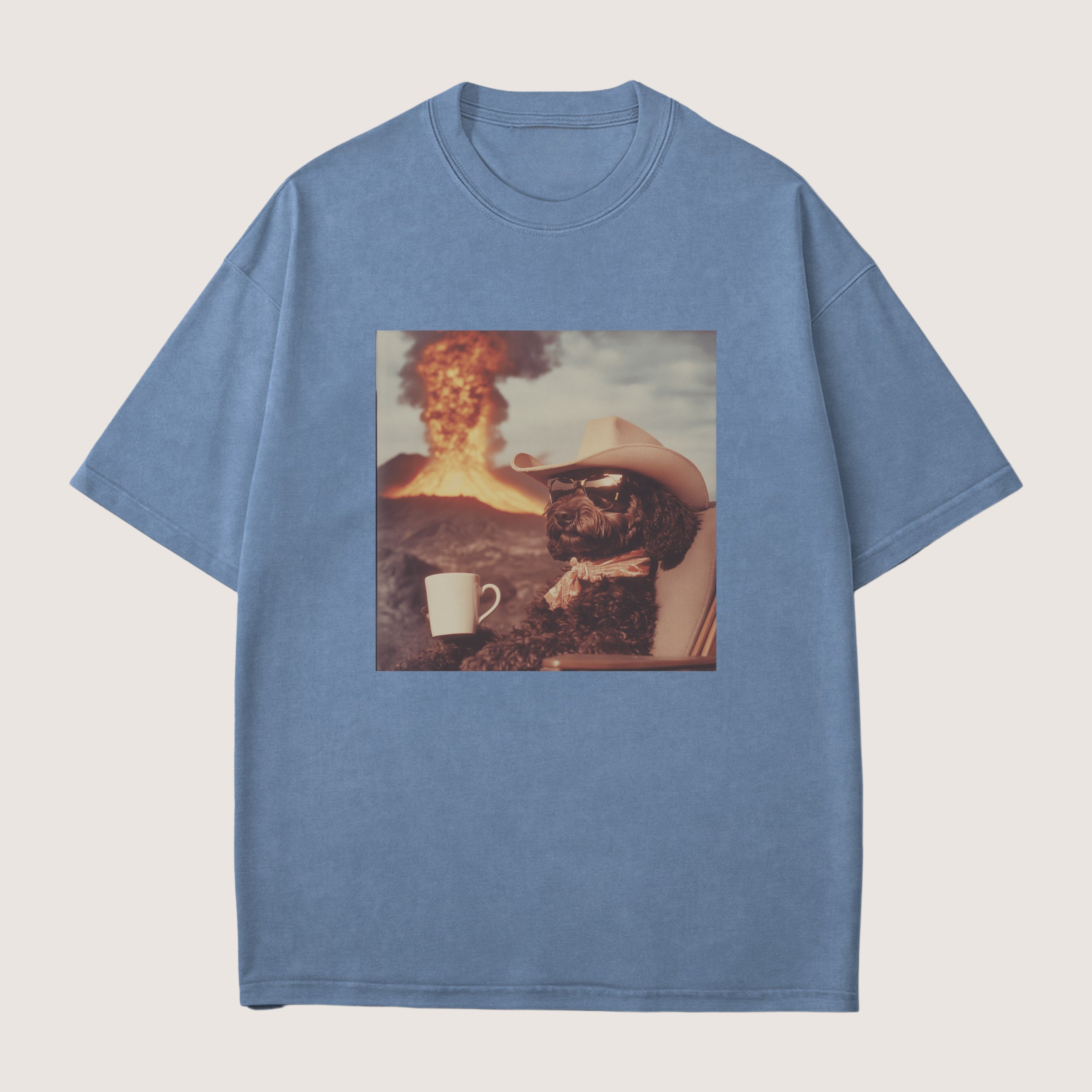 Black Goldendoodle Dog Volcano Shirt