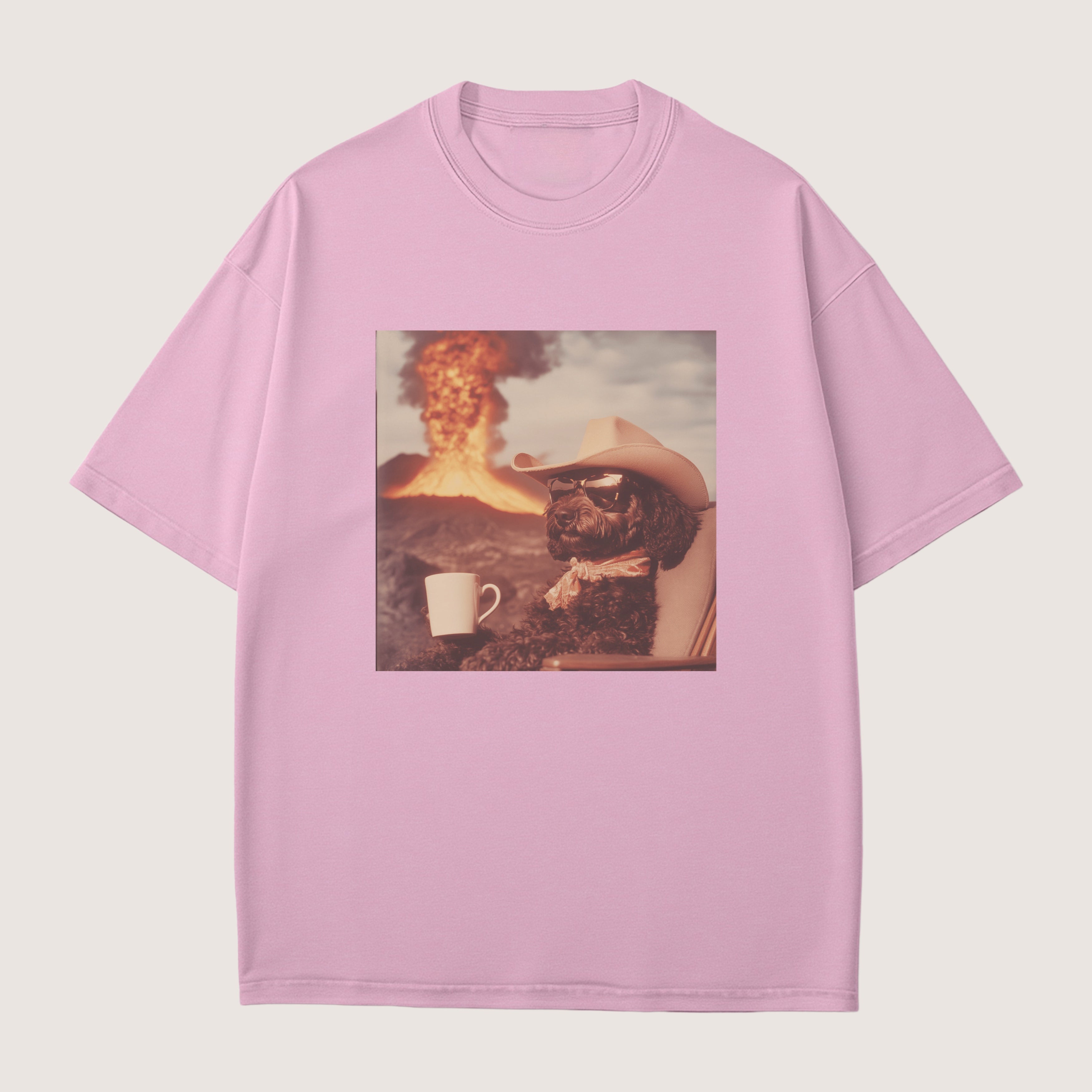 Black Goldendoodle Dog Volcano Shirt