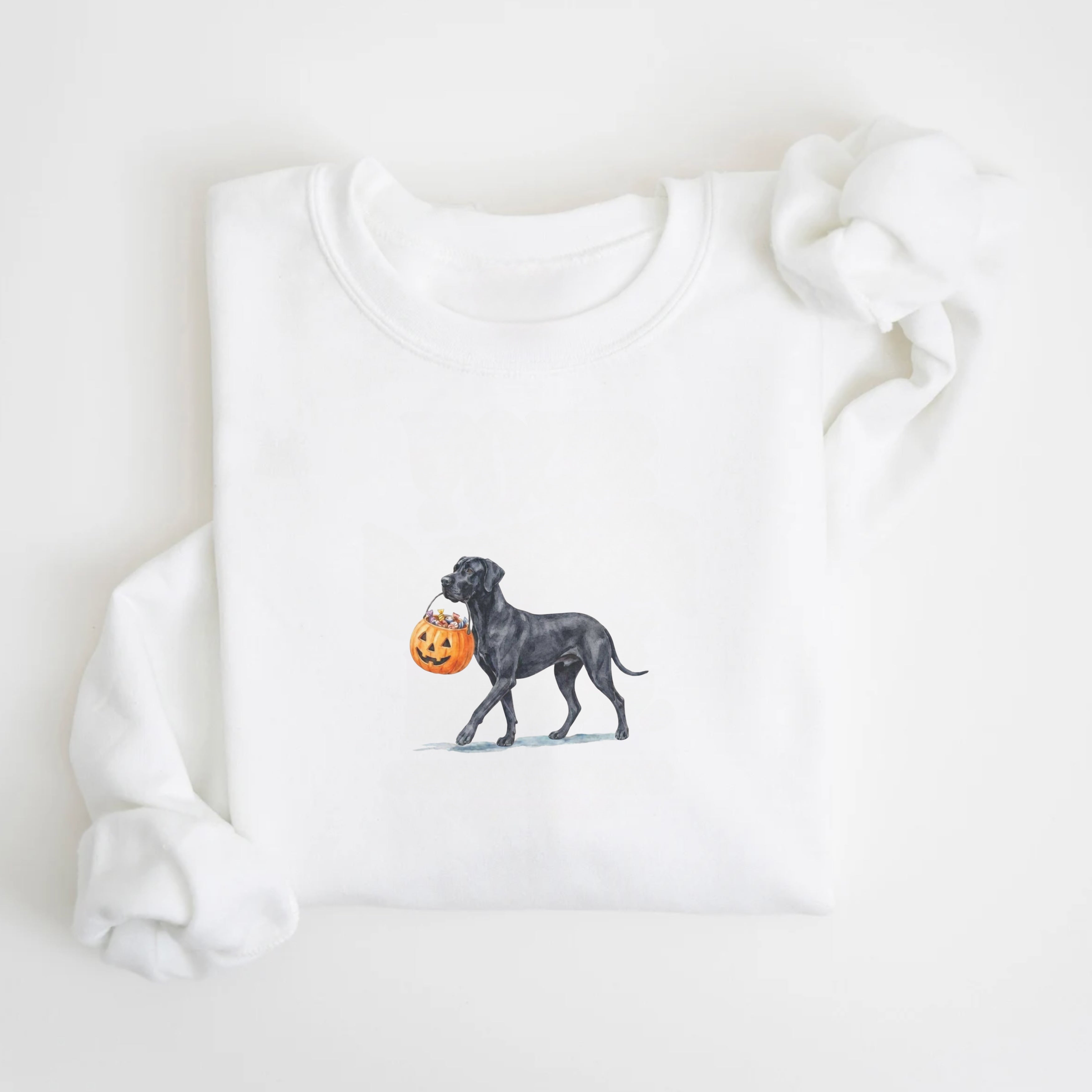 Black Great Dane Halloween Sweatshirt