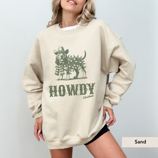 Bloodhound Howdy Christmas Sweatshirt