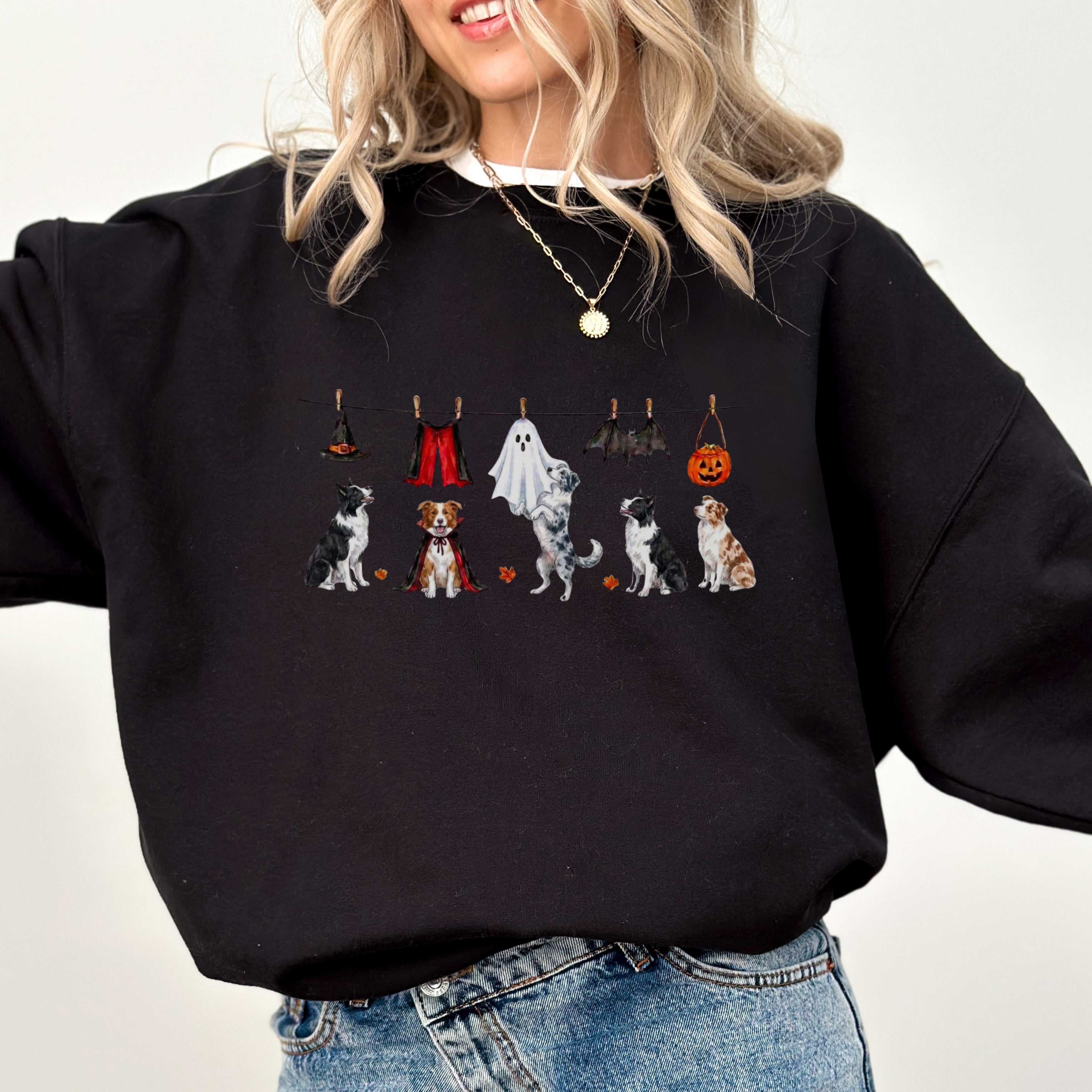 Border collie Halloween Sweatshirt