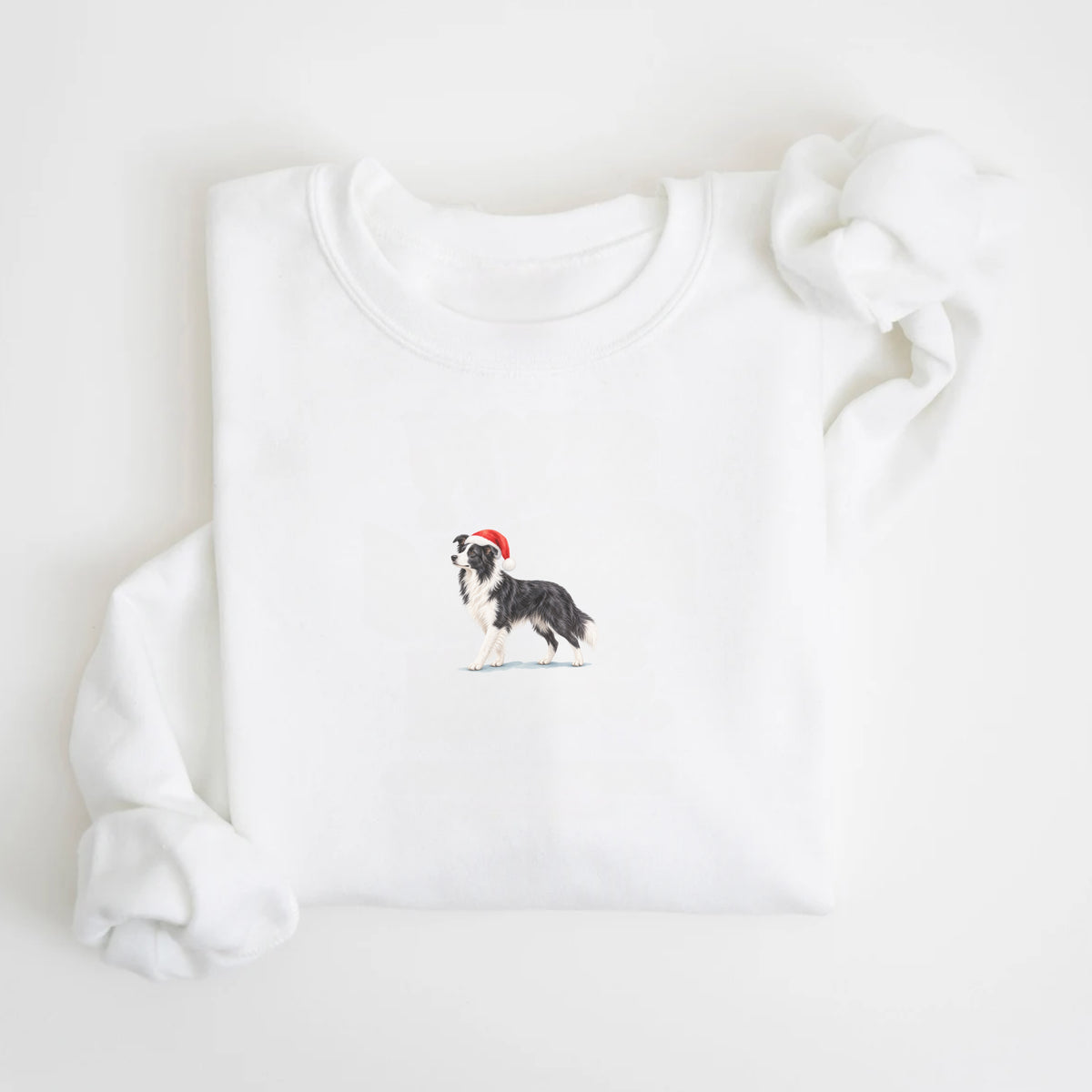 Border collie black and whte  Christmas Sweatshirt
