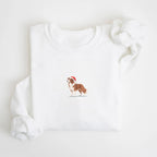 Border collie red and white  Christmas Sweatshirt