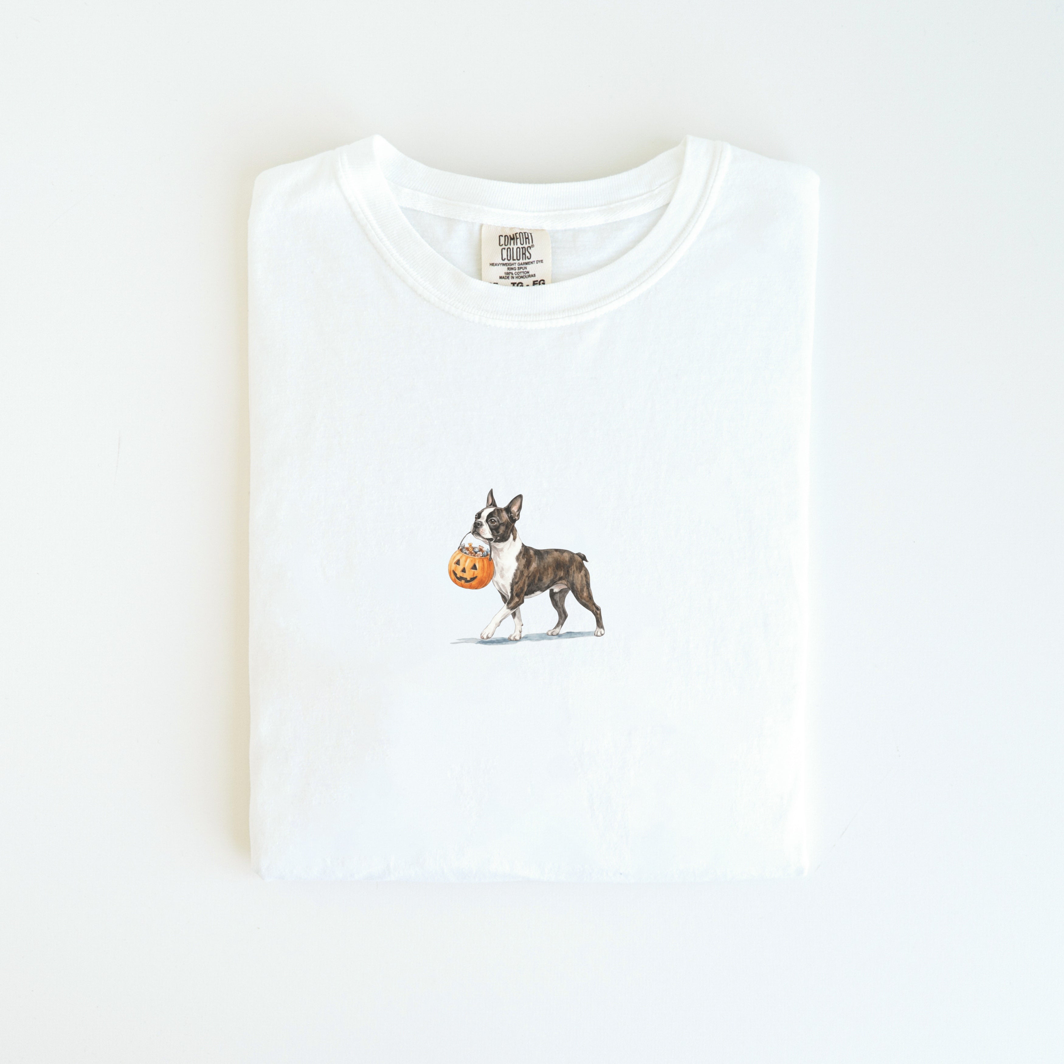 Boston Terrier Brindle Halloween T-shirt
