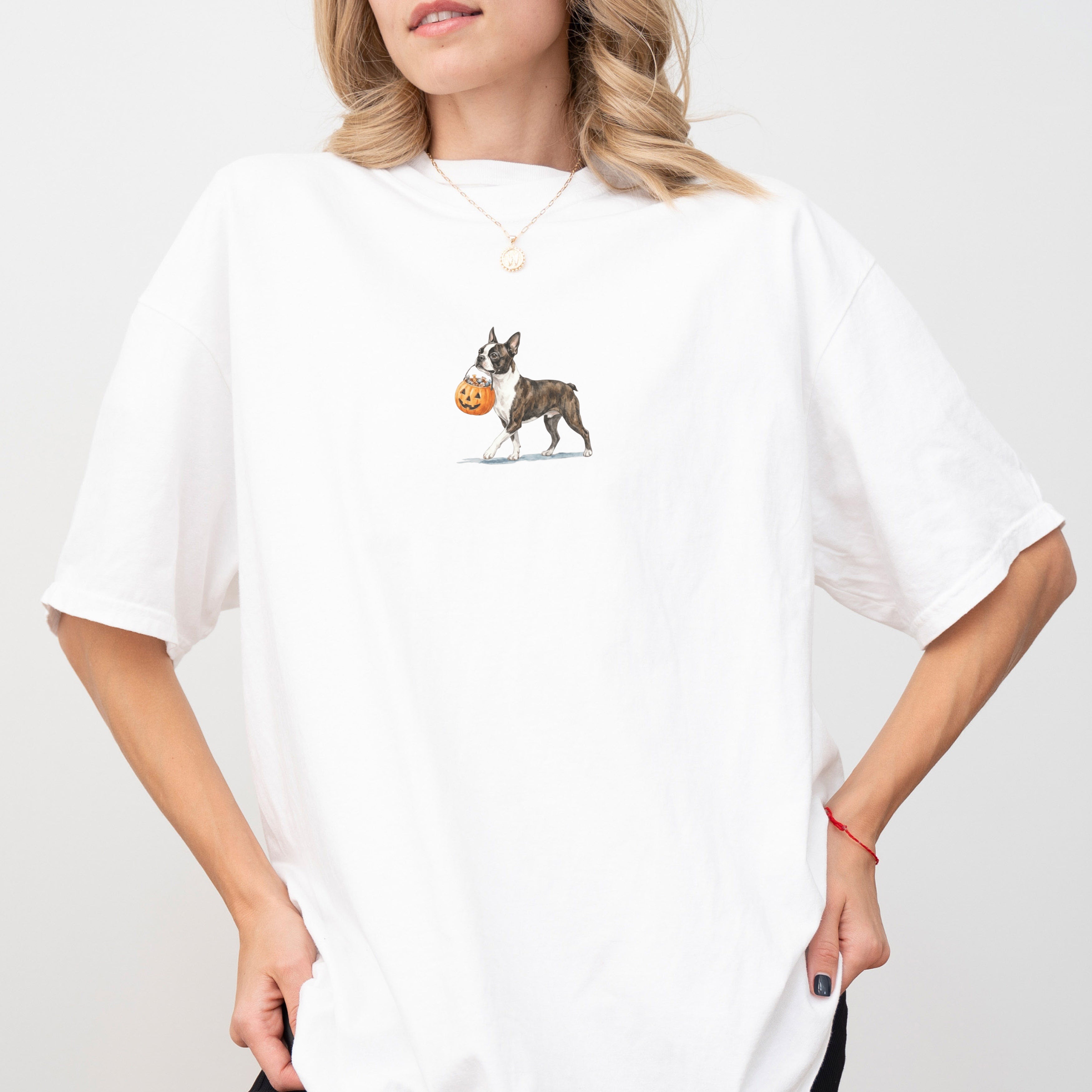 Boston Terrier Brindle Halloween T-shirt