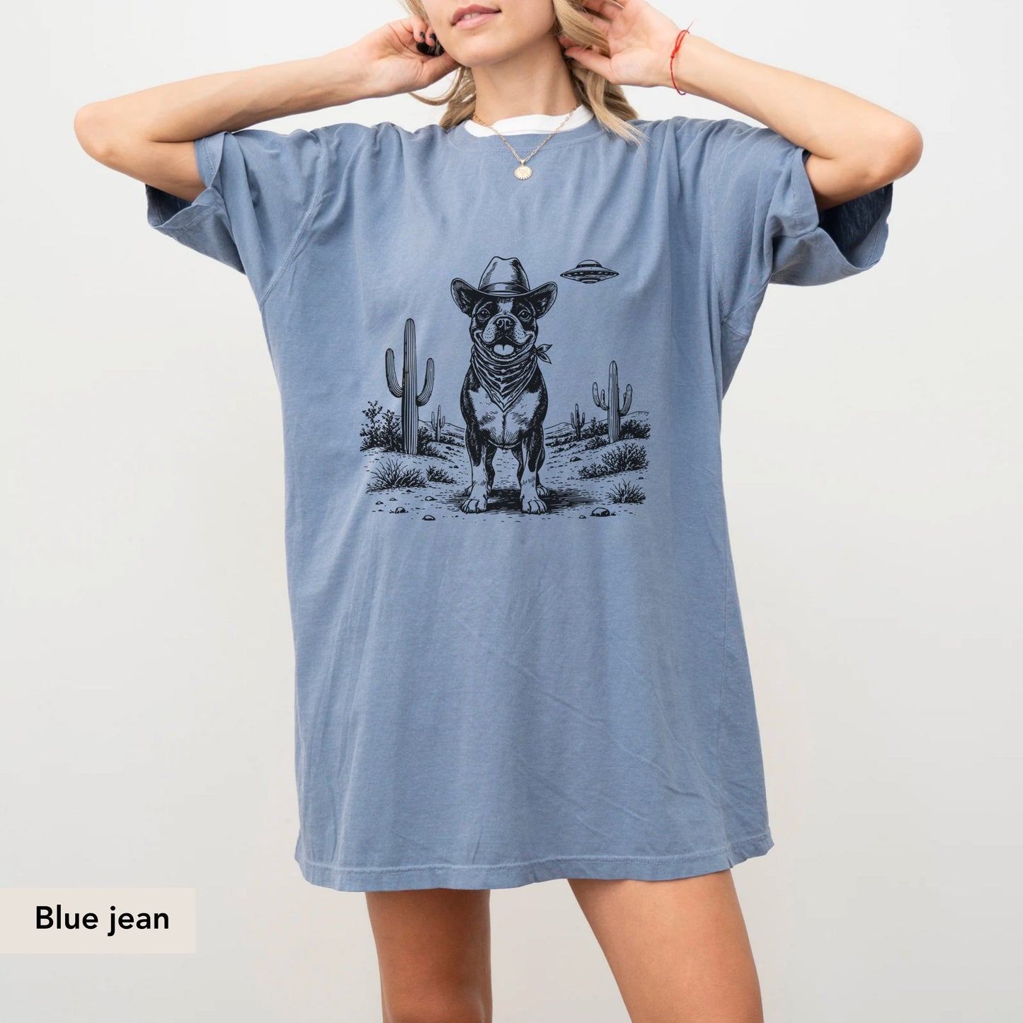 Boston Terrier UFO shirt