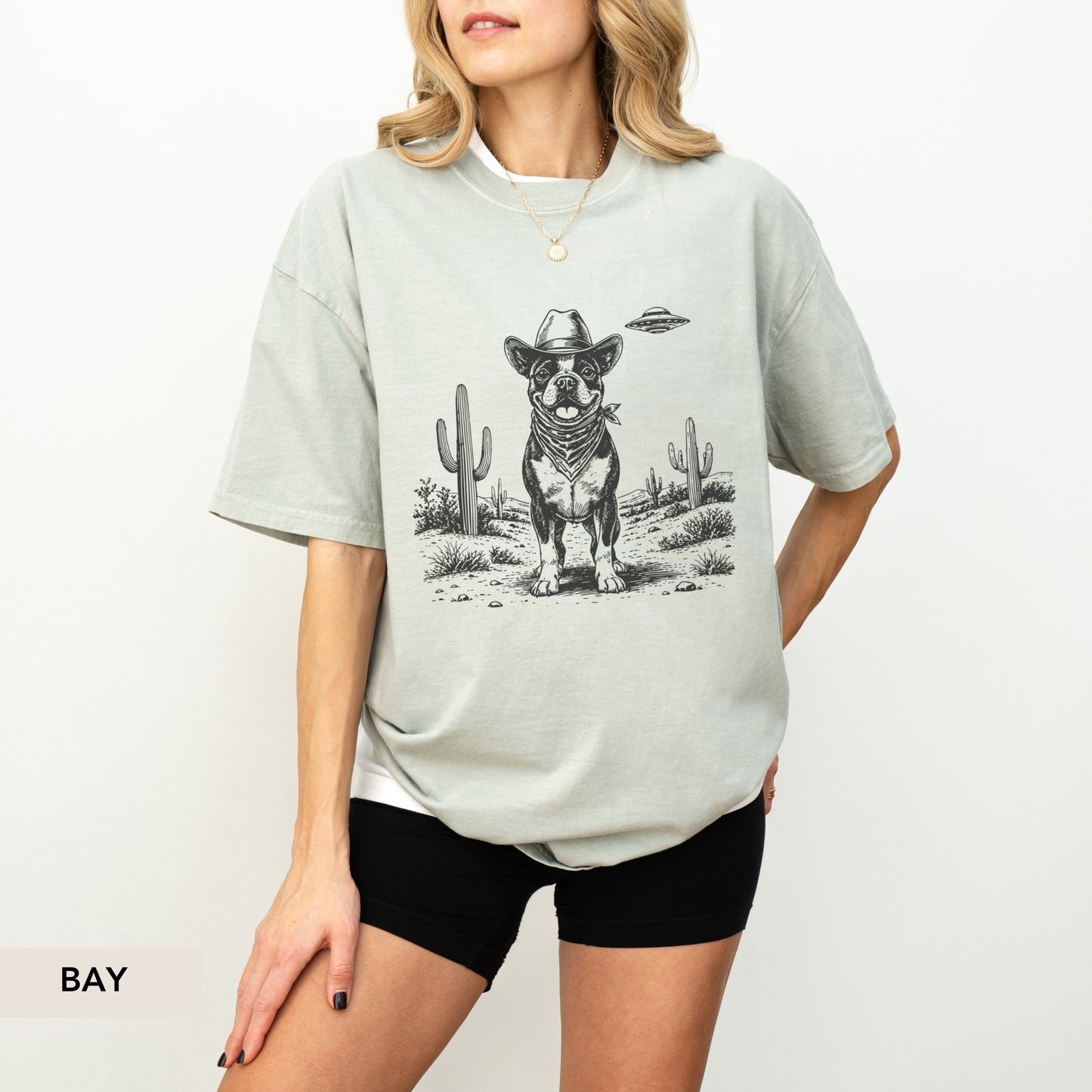 Boston Terrier UFO shirt