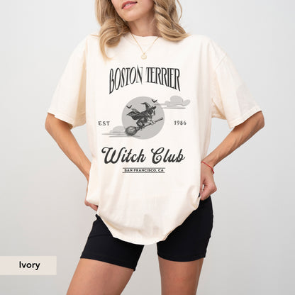 Boston Terrier Witch Club Shirt