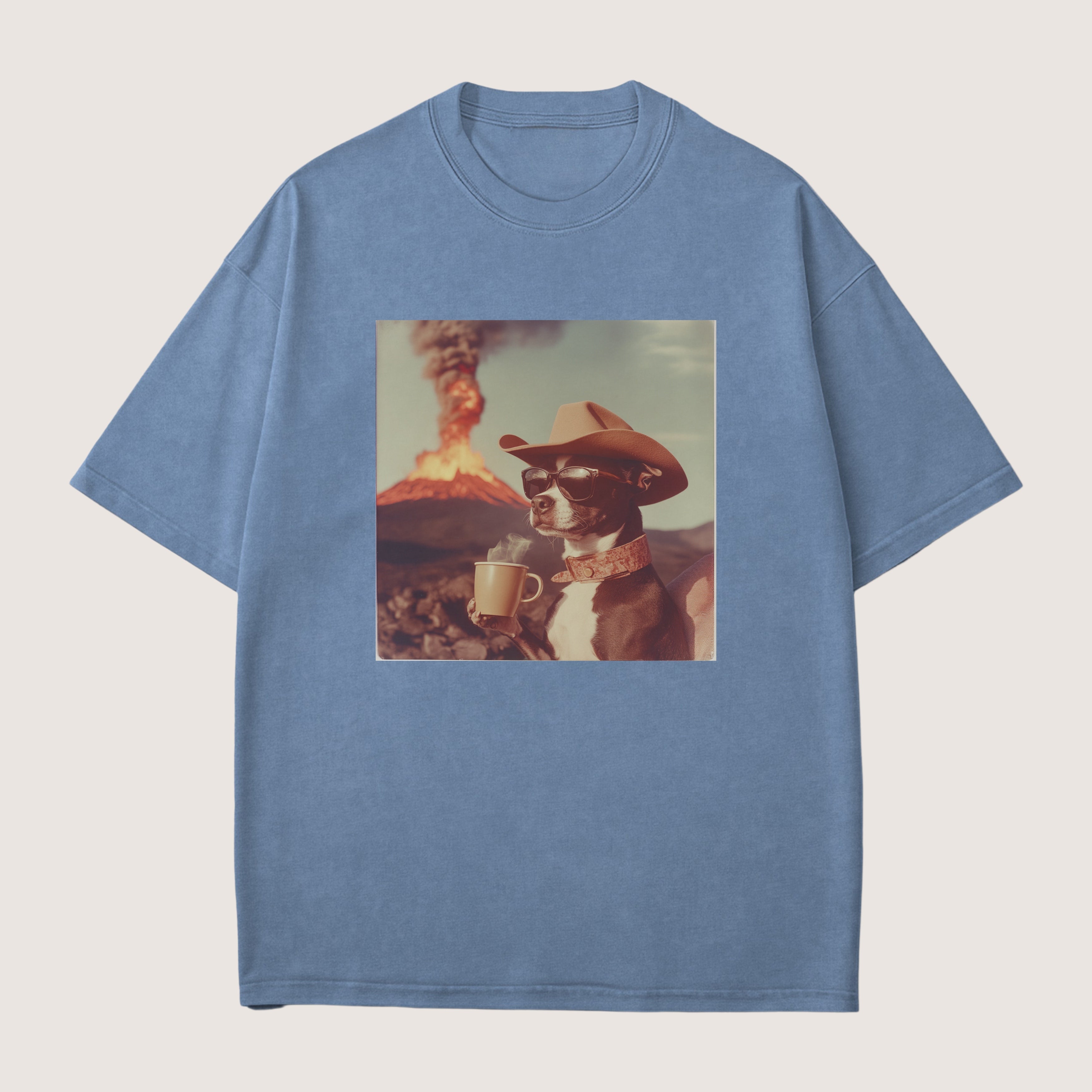 Boston terrier Dog Volcano Shirt
