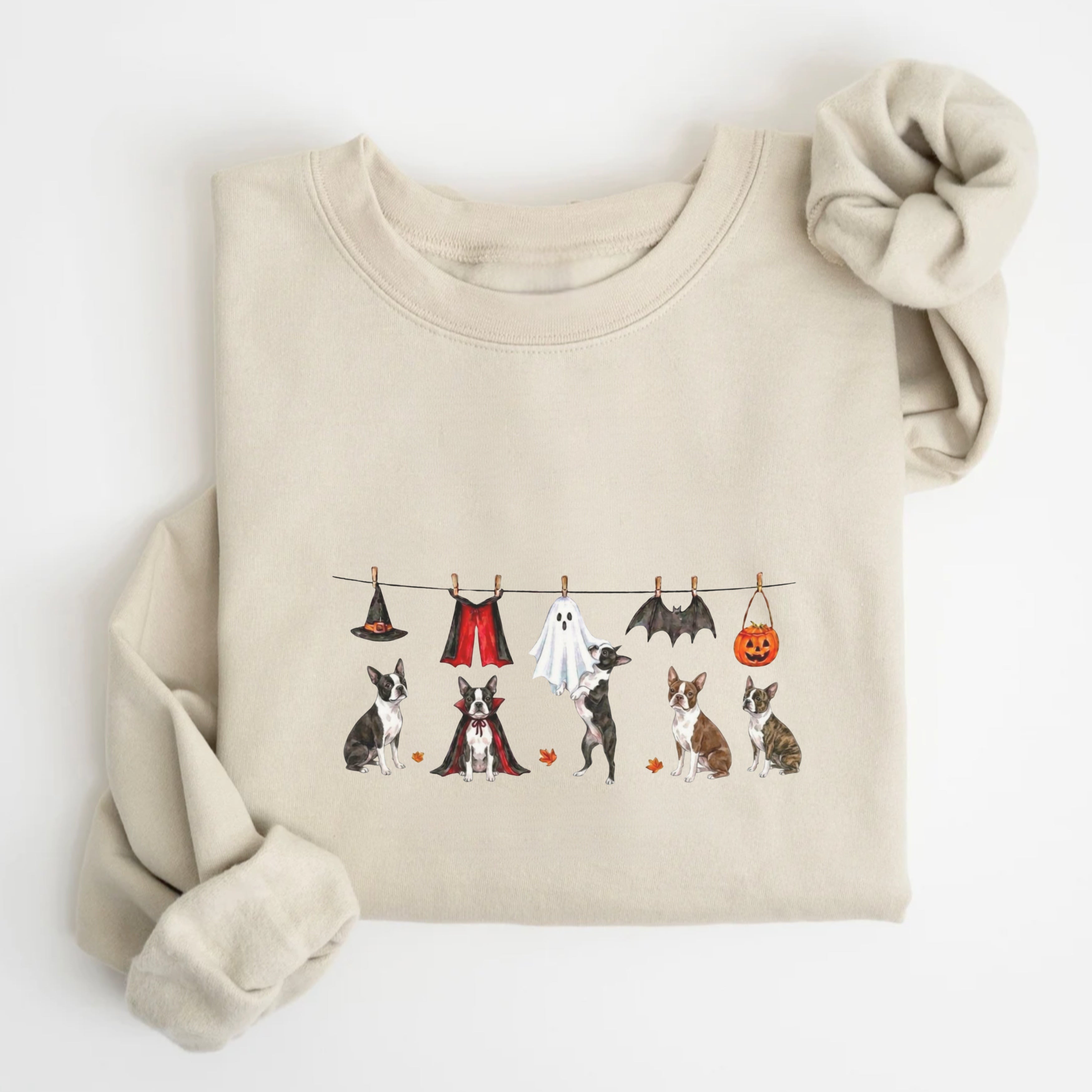 Boston terrier Halloween Sweatshirt