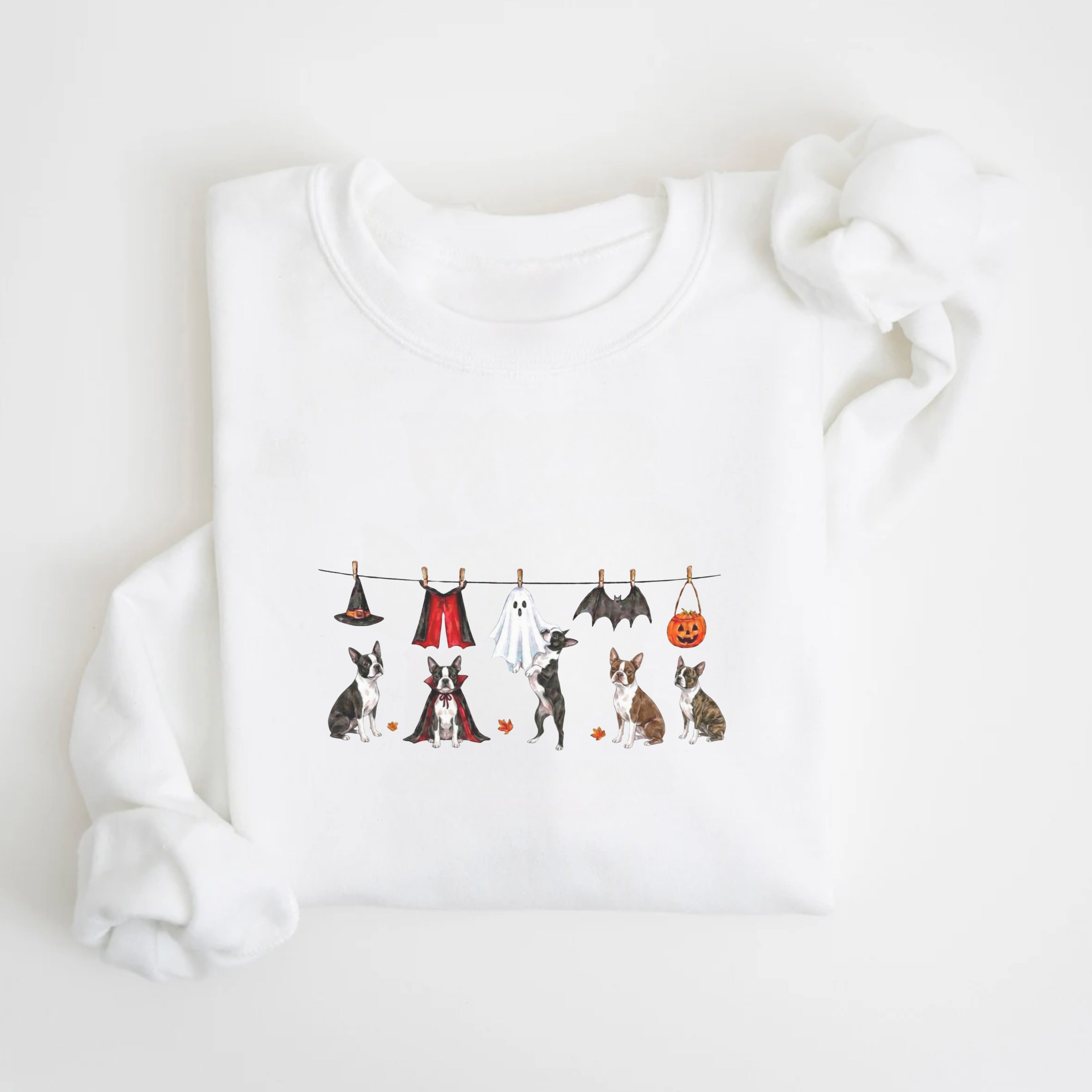 Boston terrier Halloween Sweatshirt