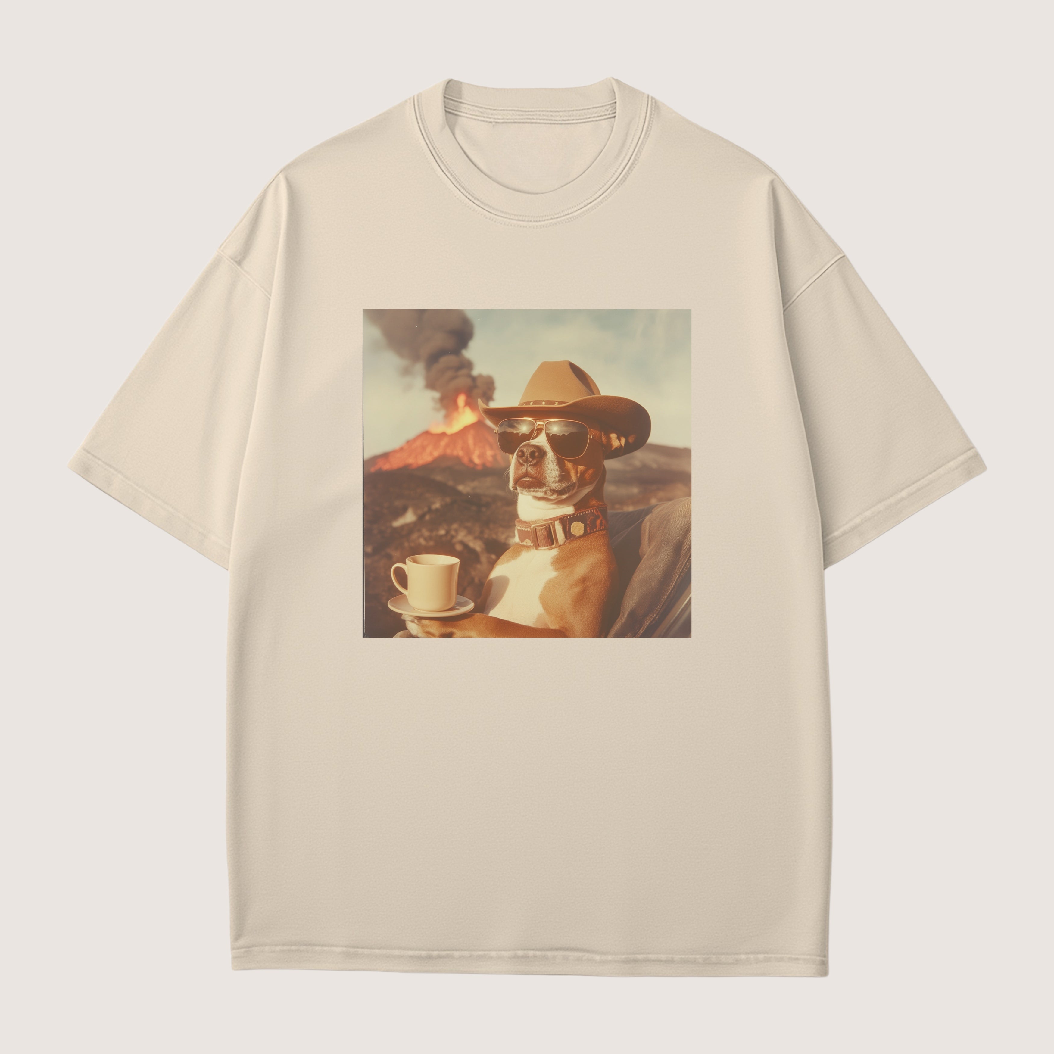 Boxer Dog Volcano Shirt
